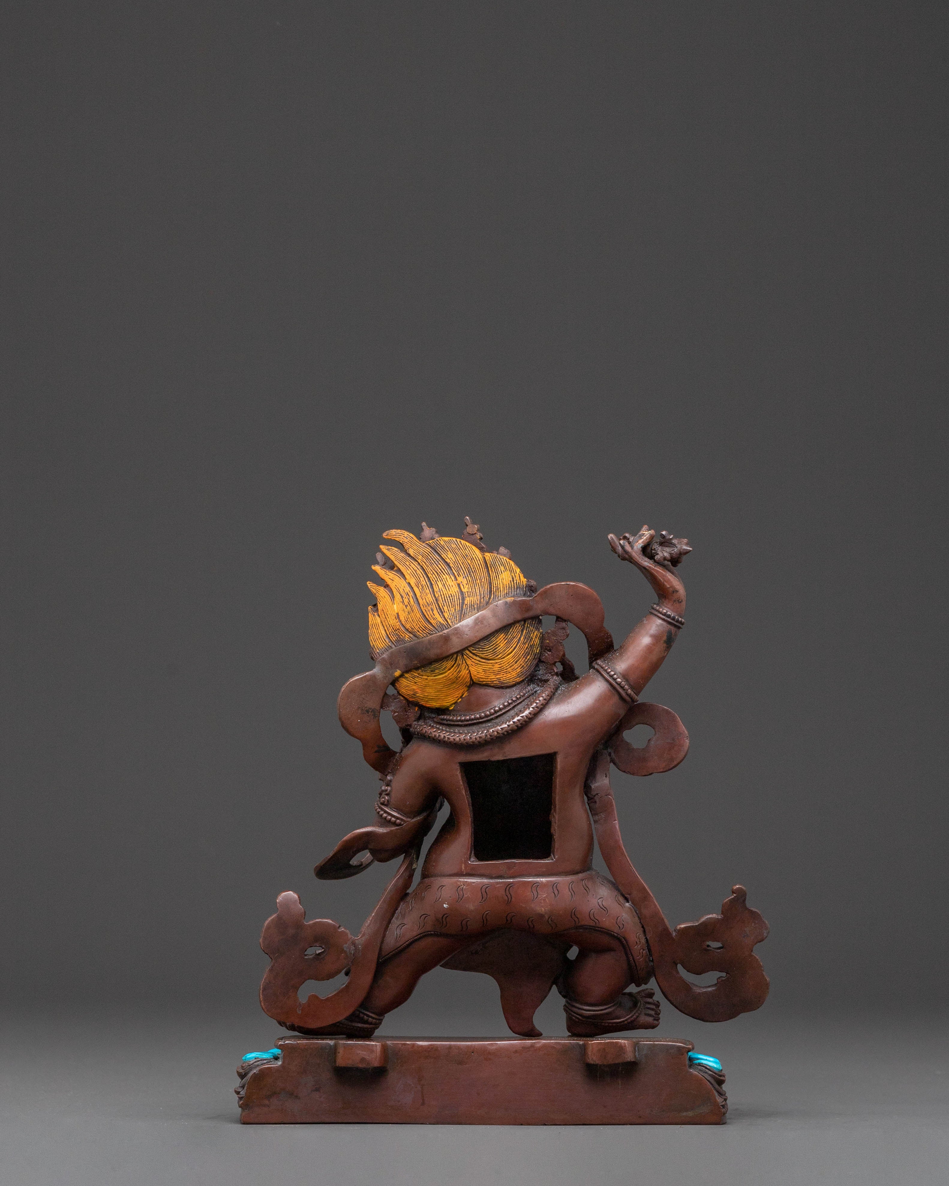 Vajrapani Sacred Statue – Oxidized Copper Artwork