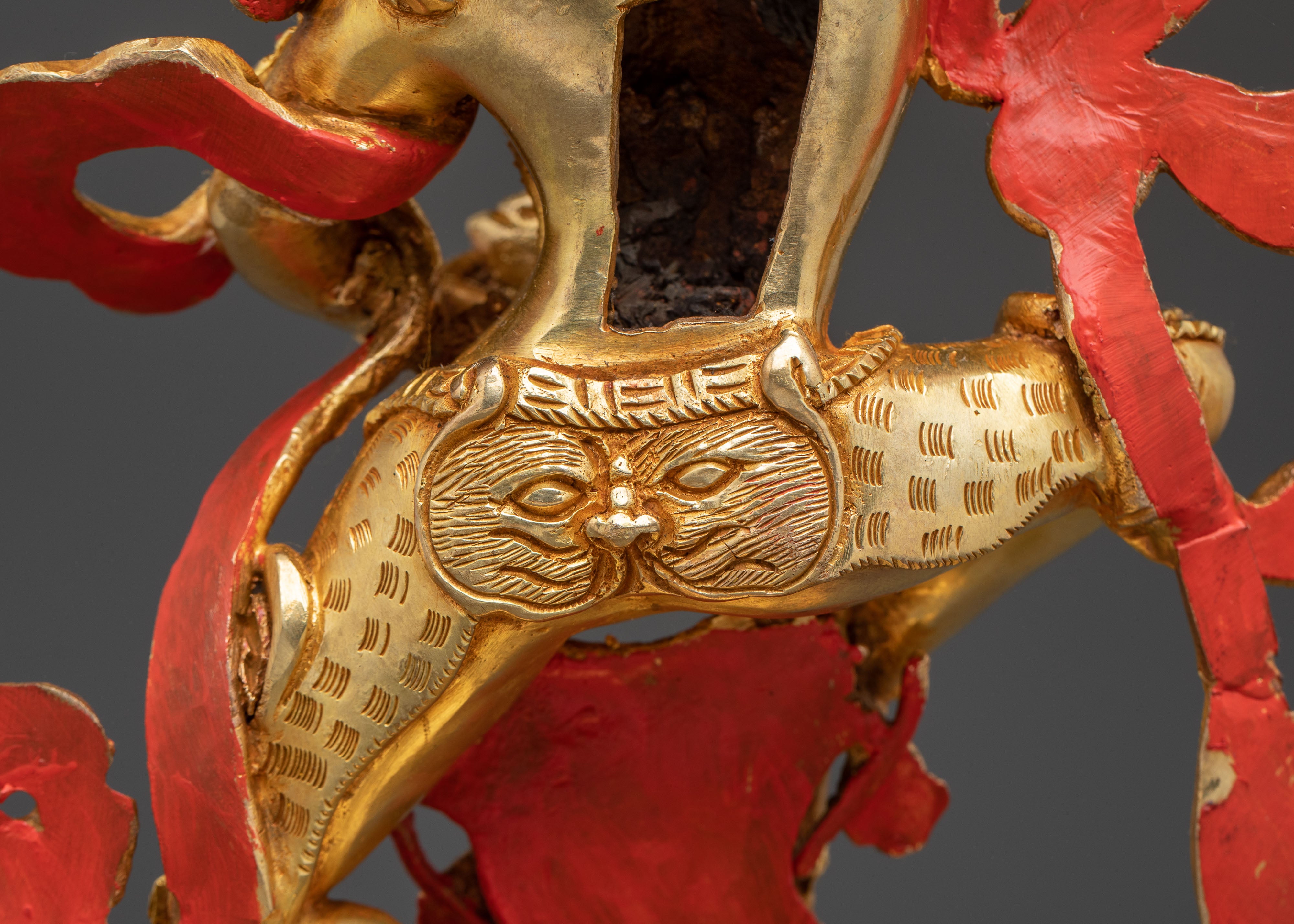 Simha Mukha Statue: Lion-Faced Dakini | Handcrafted Tibetan Art