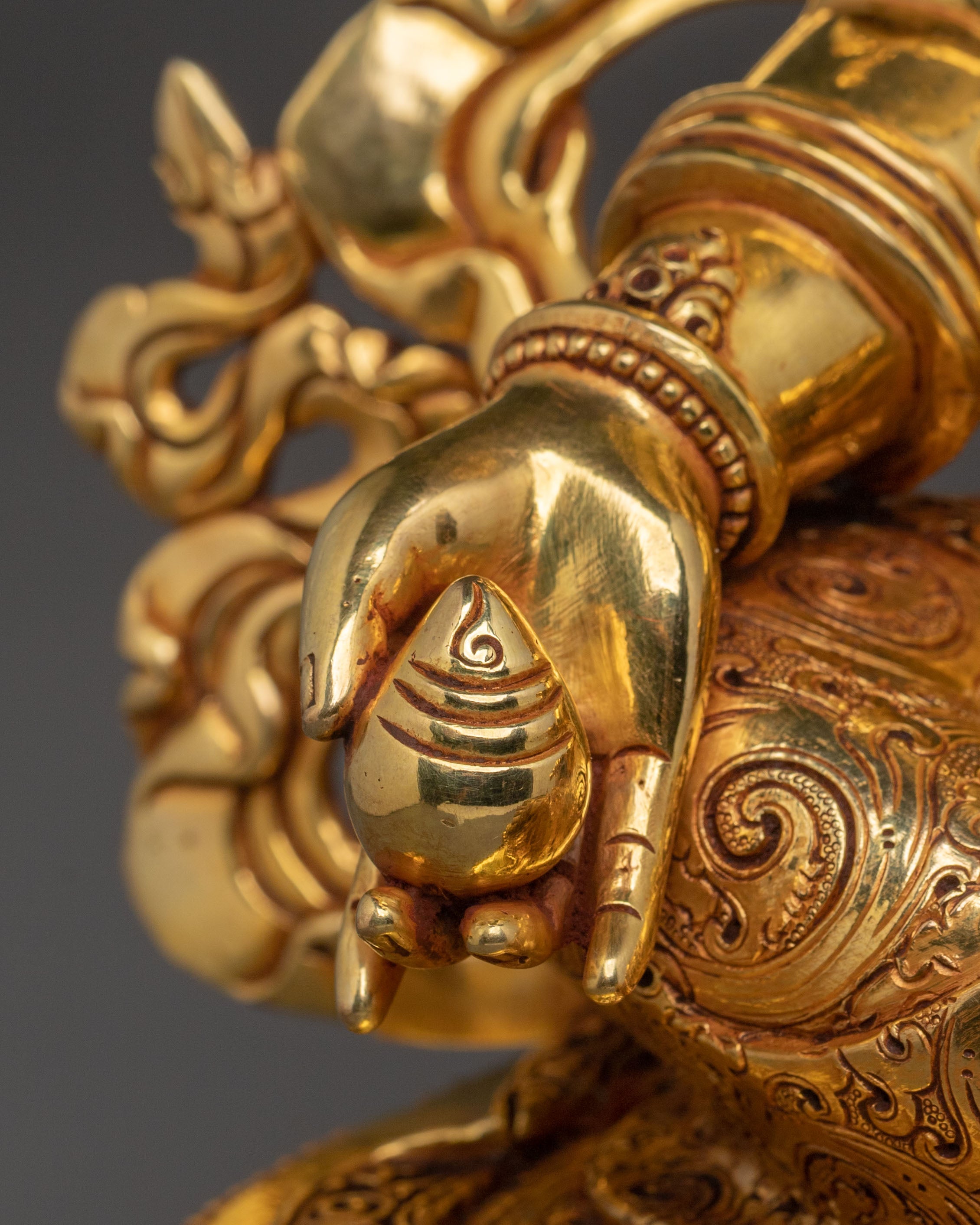 Dzambhala Sacred Statue | 24K Gold Gilded