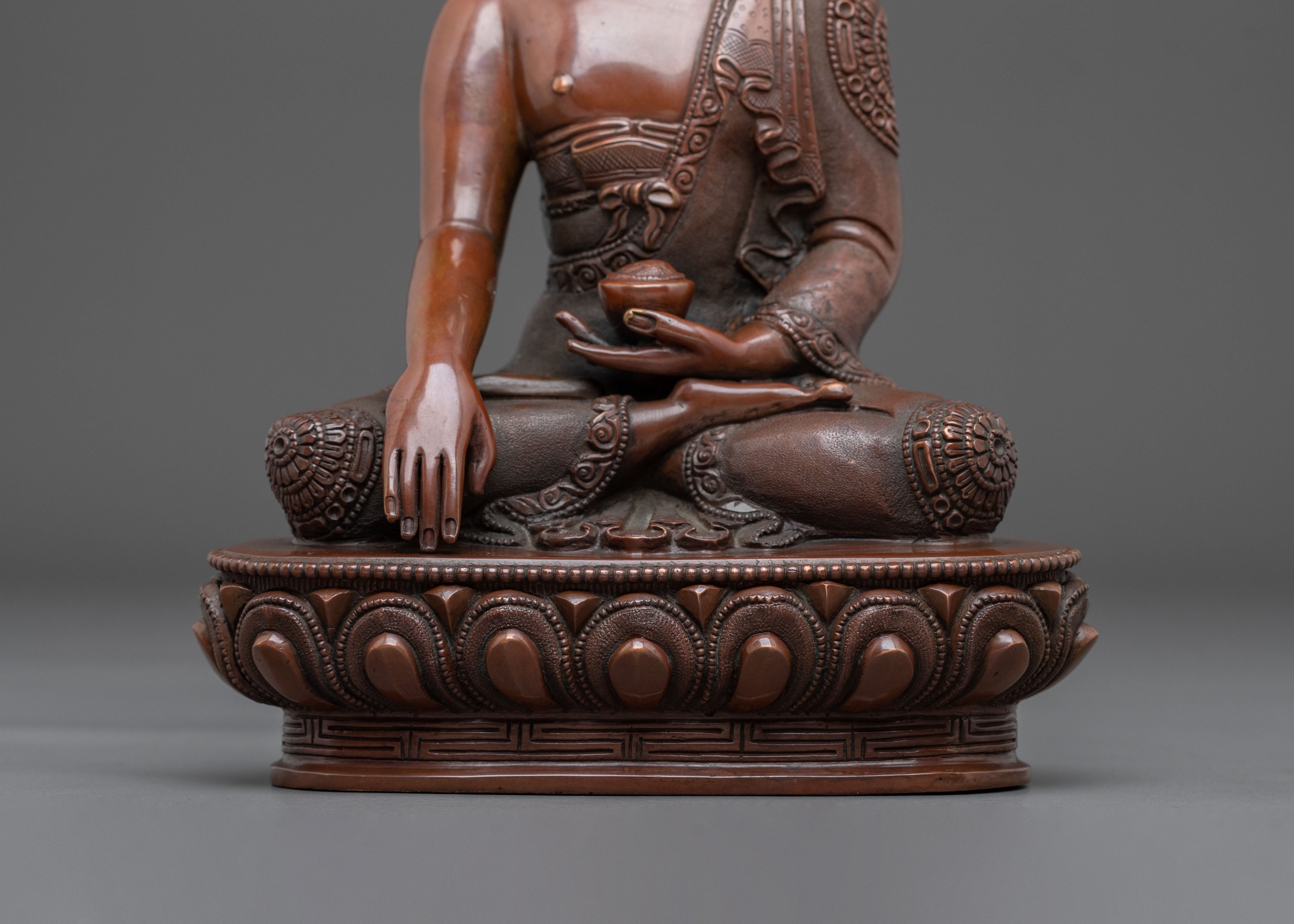Shakyamuni Buddha Statue | Oxidized Figurine with Acrylic Painting