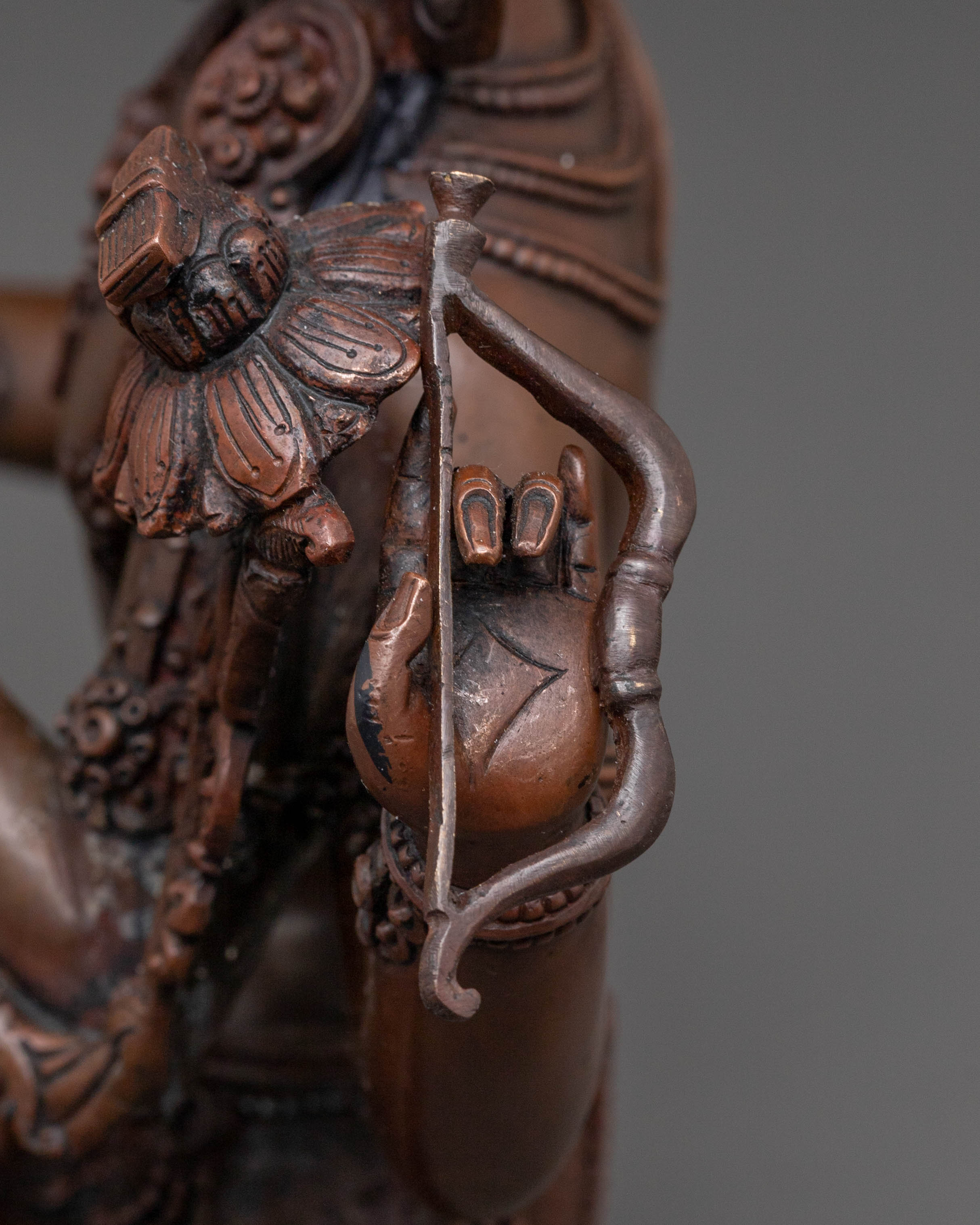 Maha Manjushri Sacred Statue – Oxidized Copper