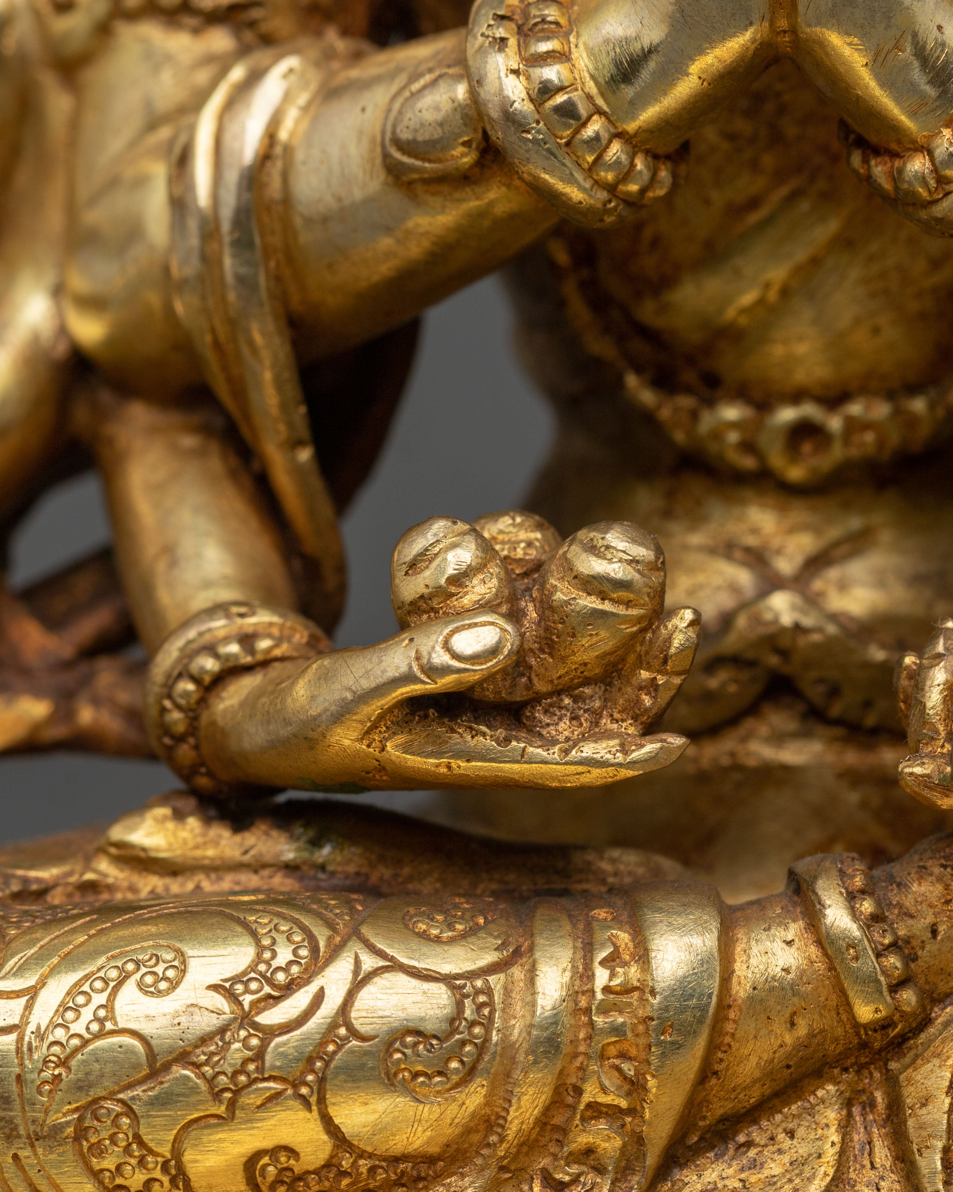 Chundi Statue of Protection | 24K Gold Gilded Goddess Figurine