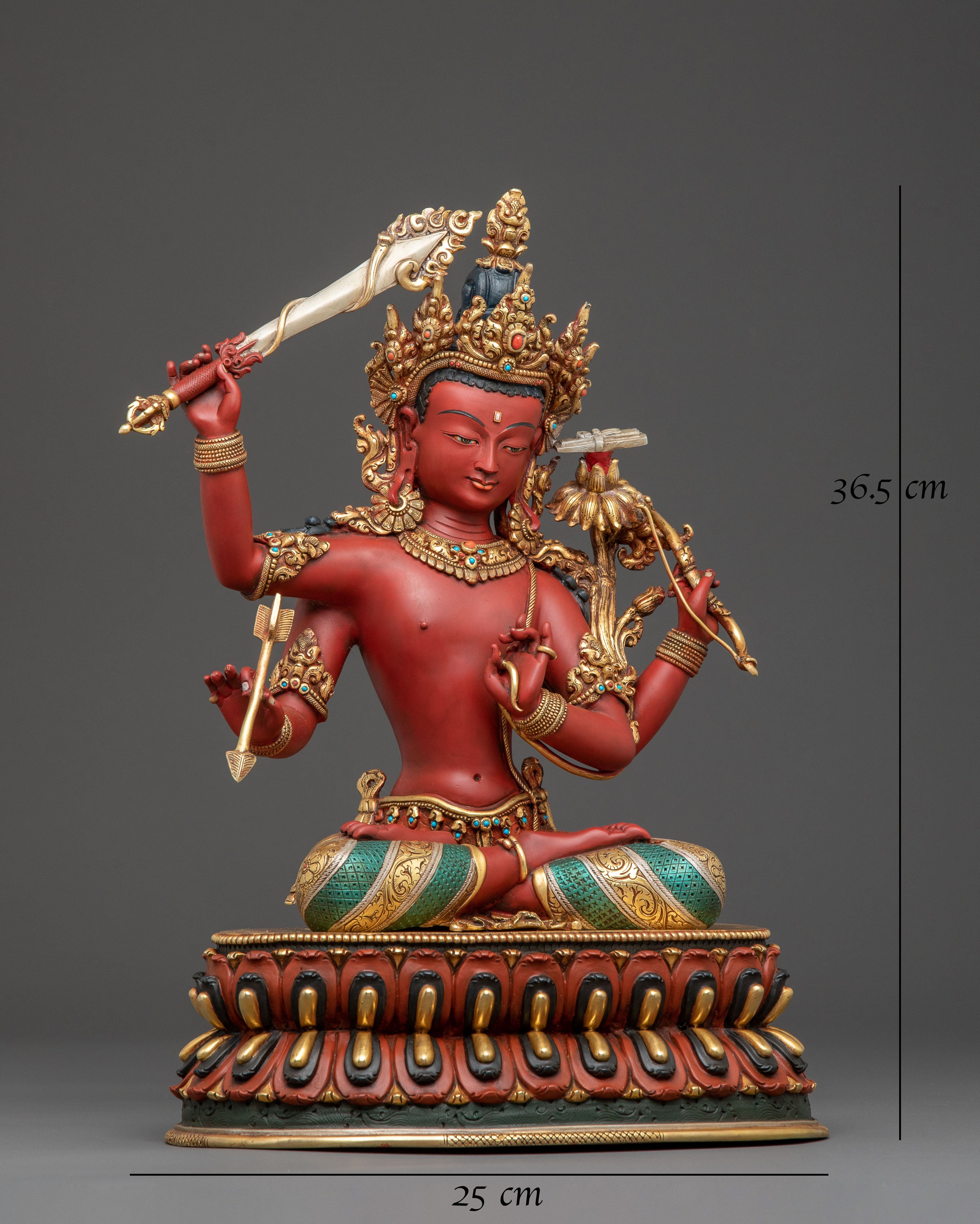 Statue Set of Manjushri Five Forms | Spiritual Decor