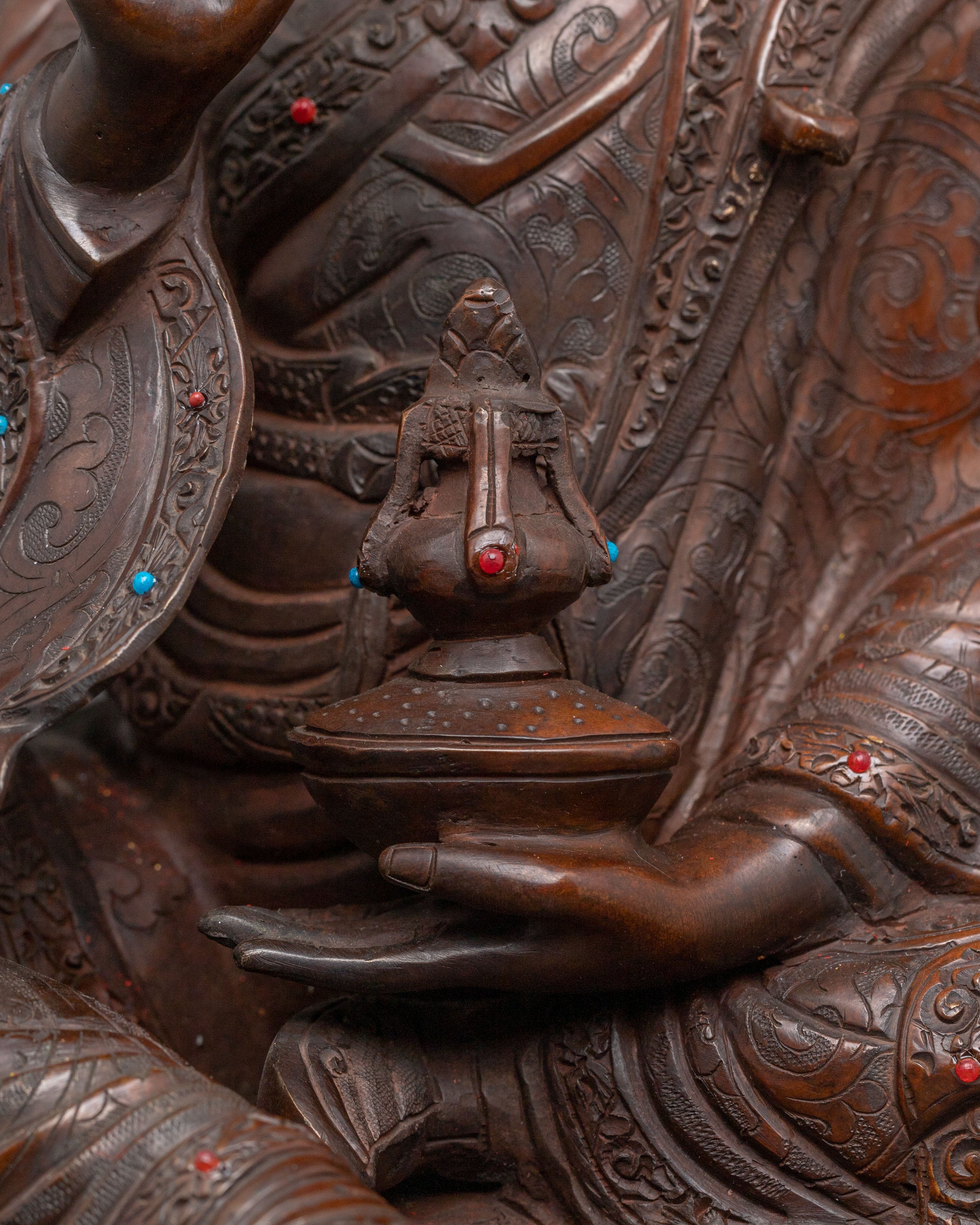 Handcrafted Guru Tsokye Dorje Divine Statue for Altar