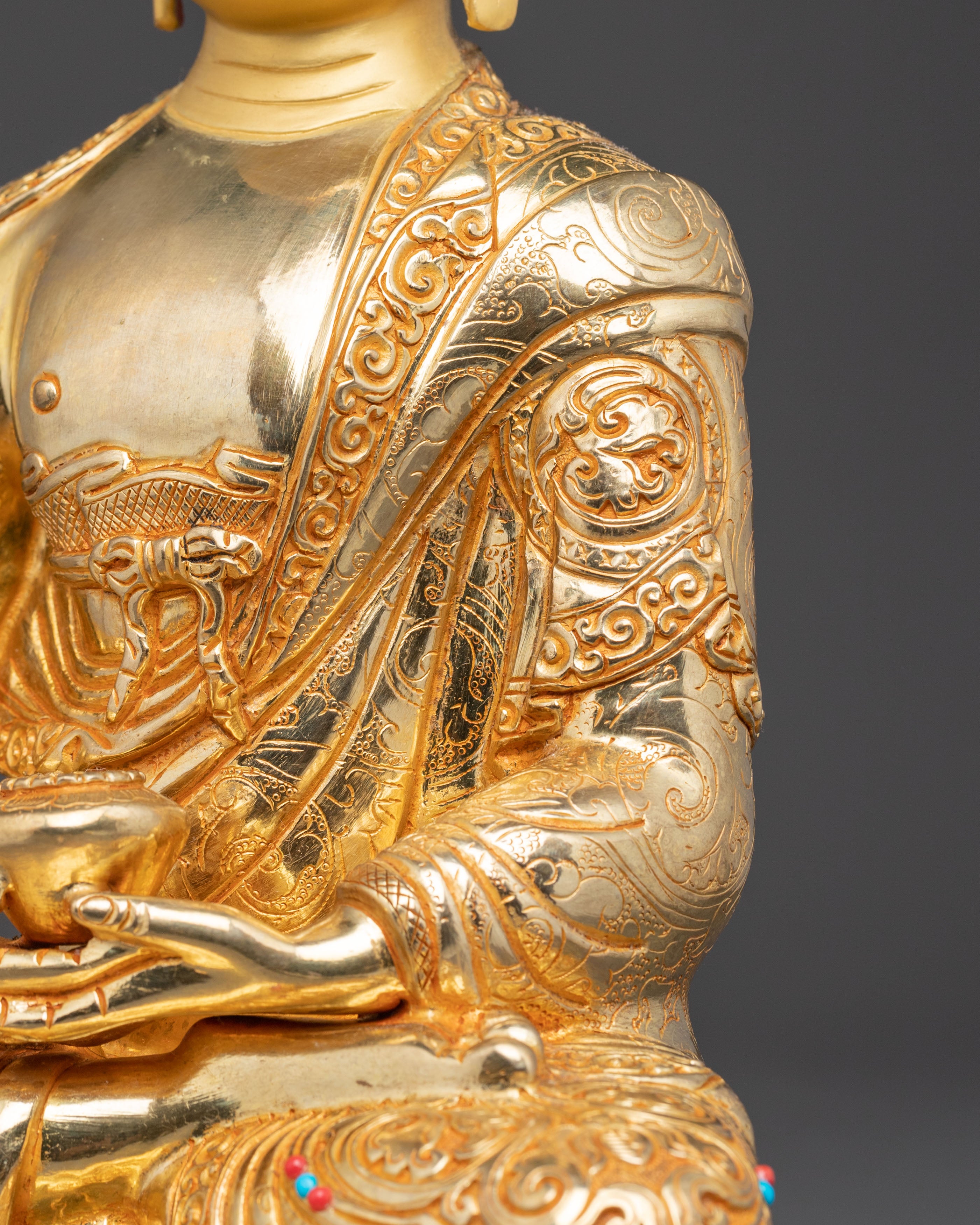 Buddha Amitabha Golden Statue | Western Pure Land Protector