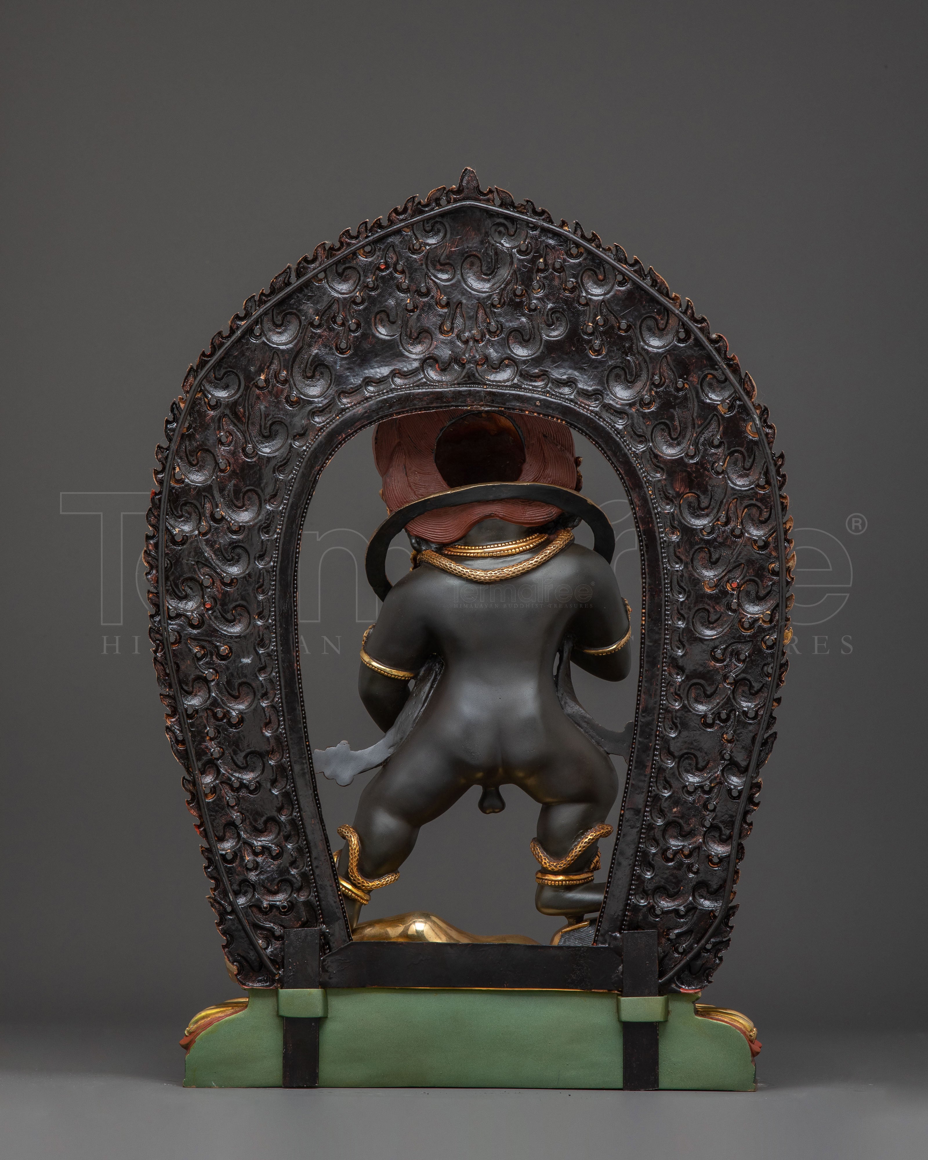 Black Dzambhala Prosperity Statue | Exquisite Gilded Copper Art