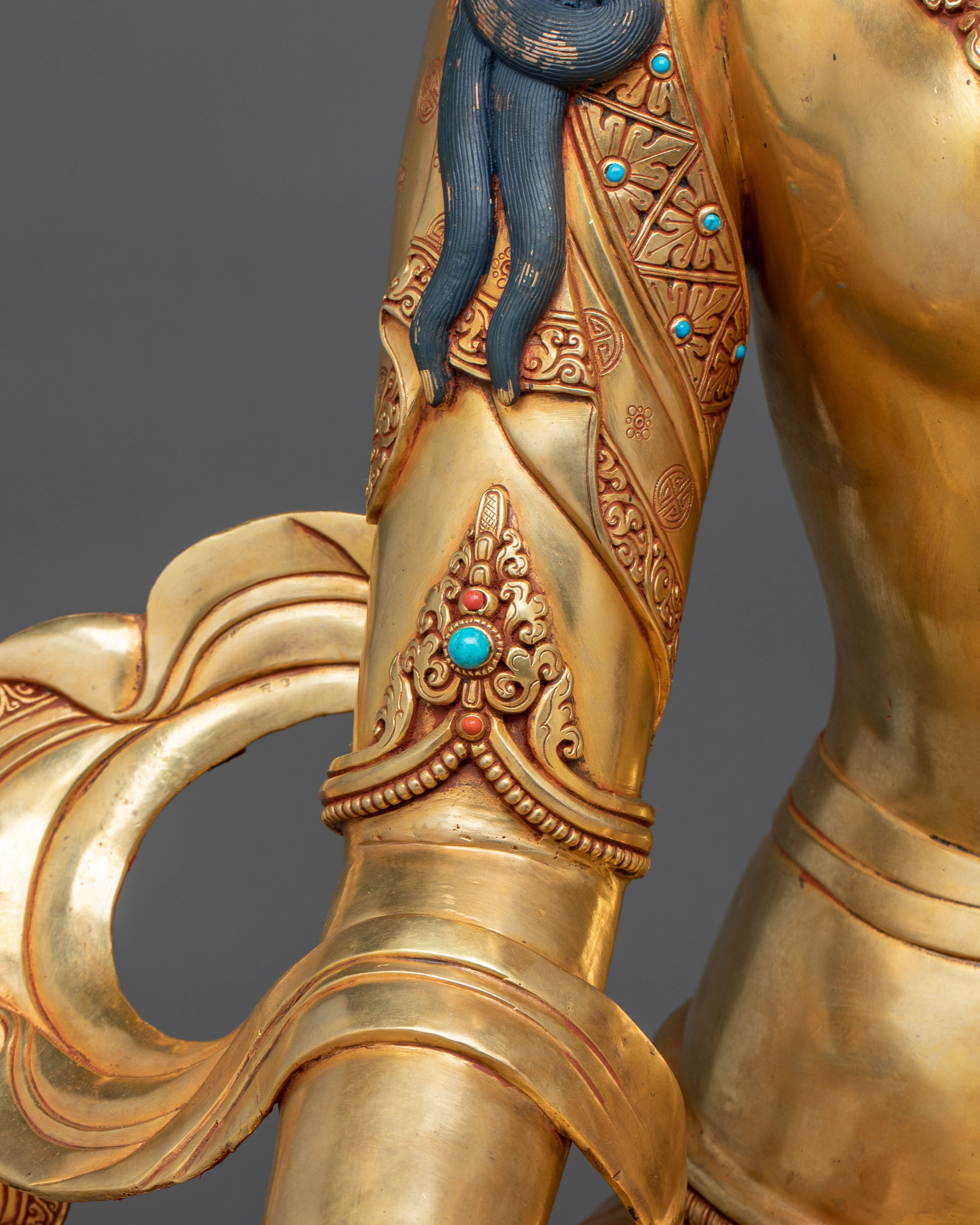 Goddess White Tara Statue | 104-cm 24K Gold Gilded Figurine