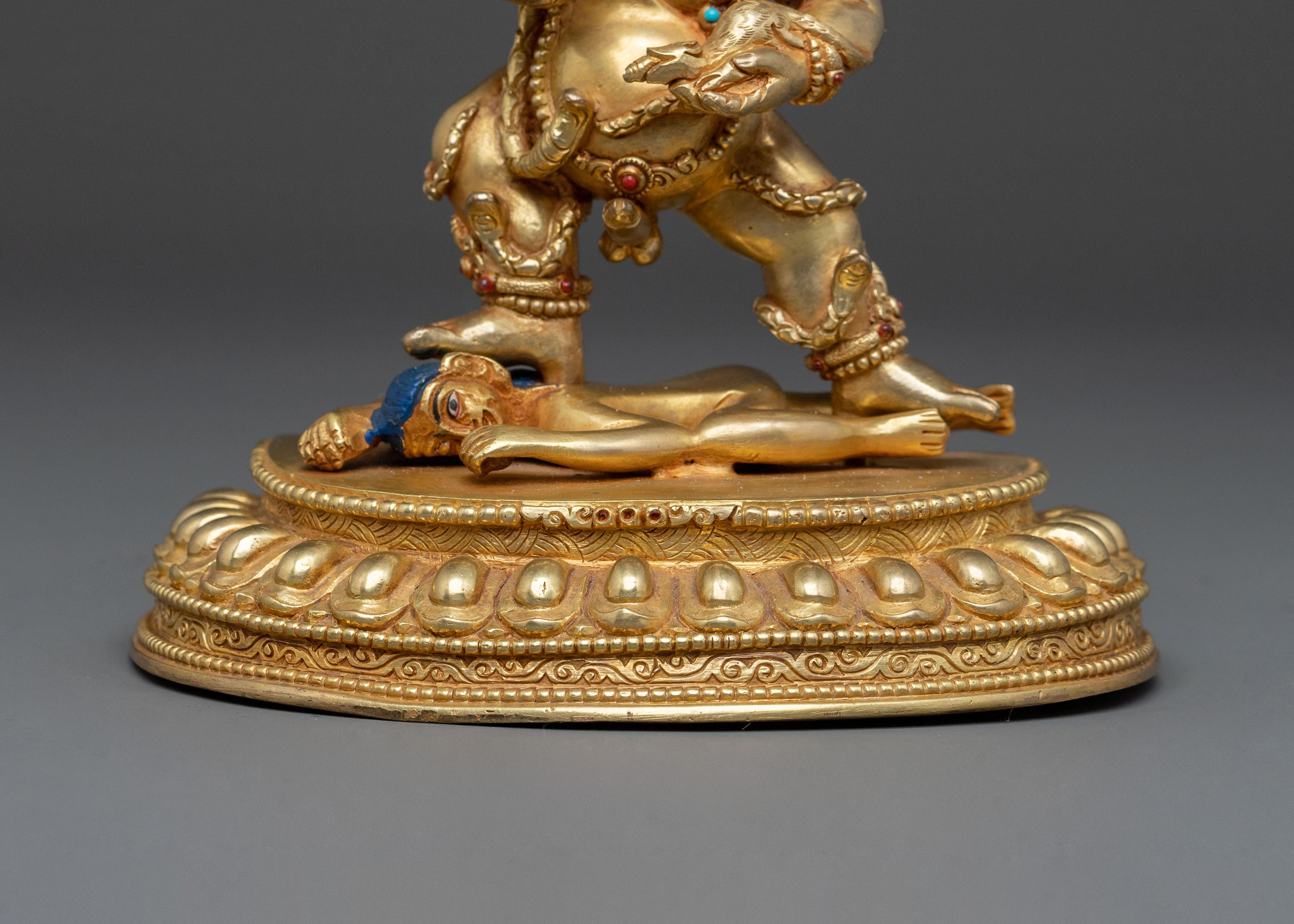Black Dzambhala Abundance Protector Statue