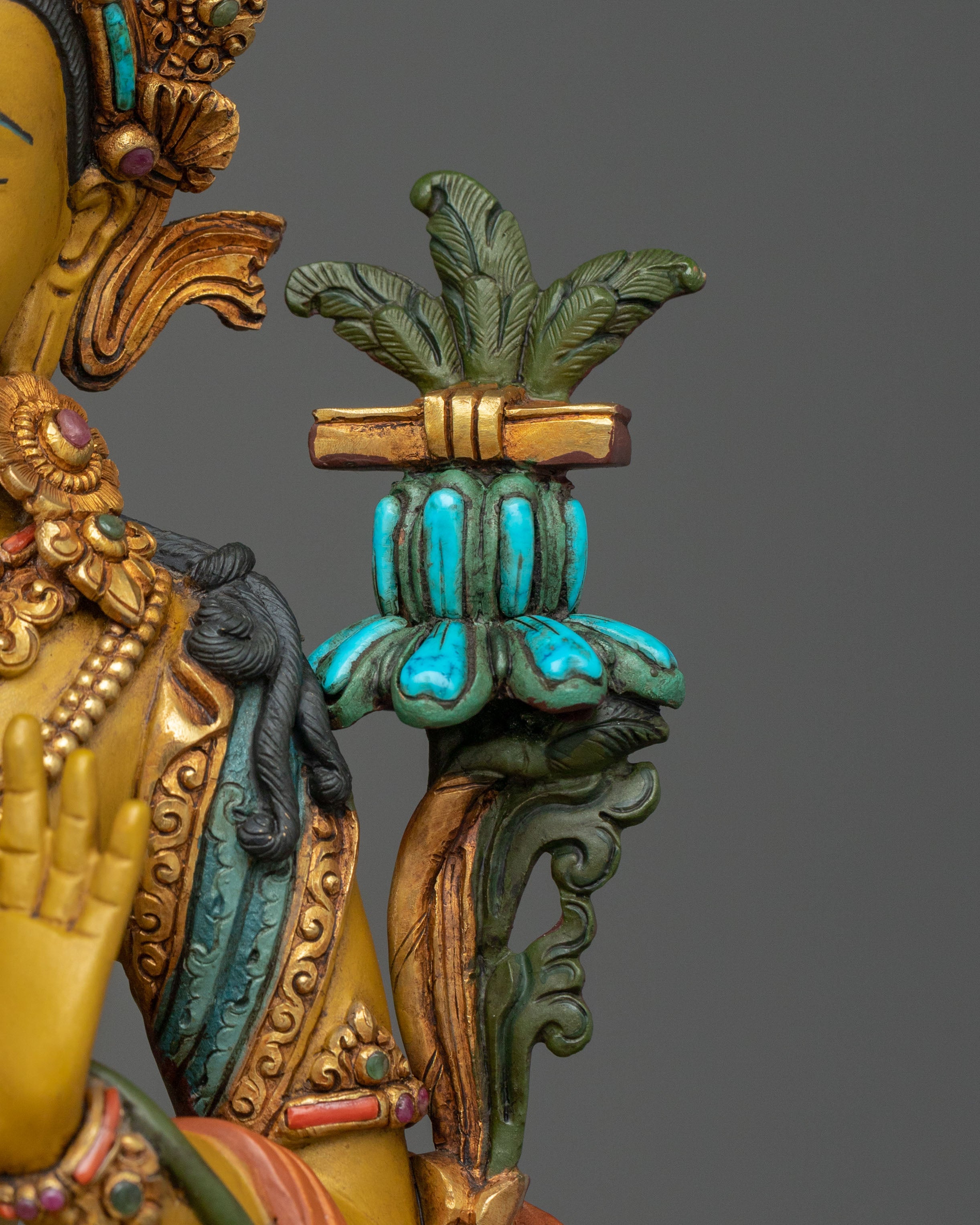 Simhanada Manjushri Buddhist Statue: Lion’s Roar of Wisdom