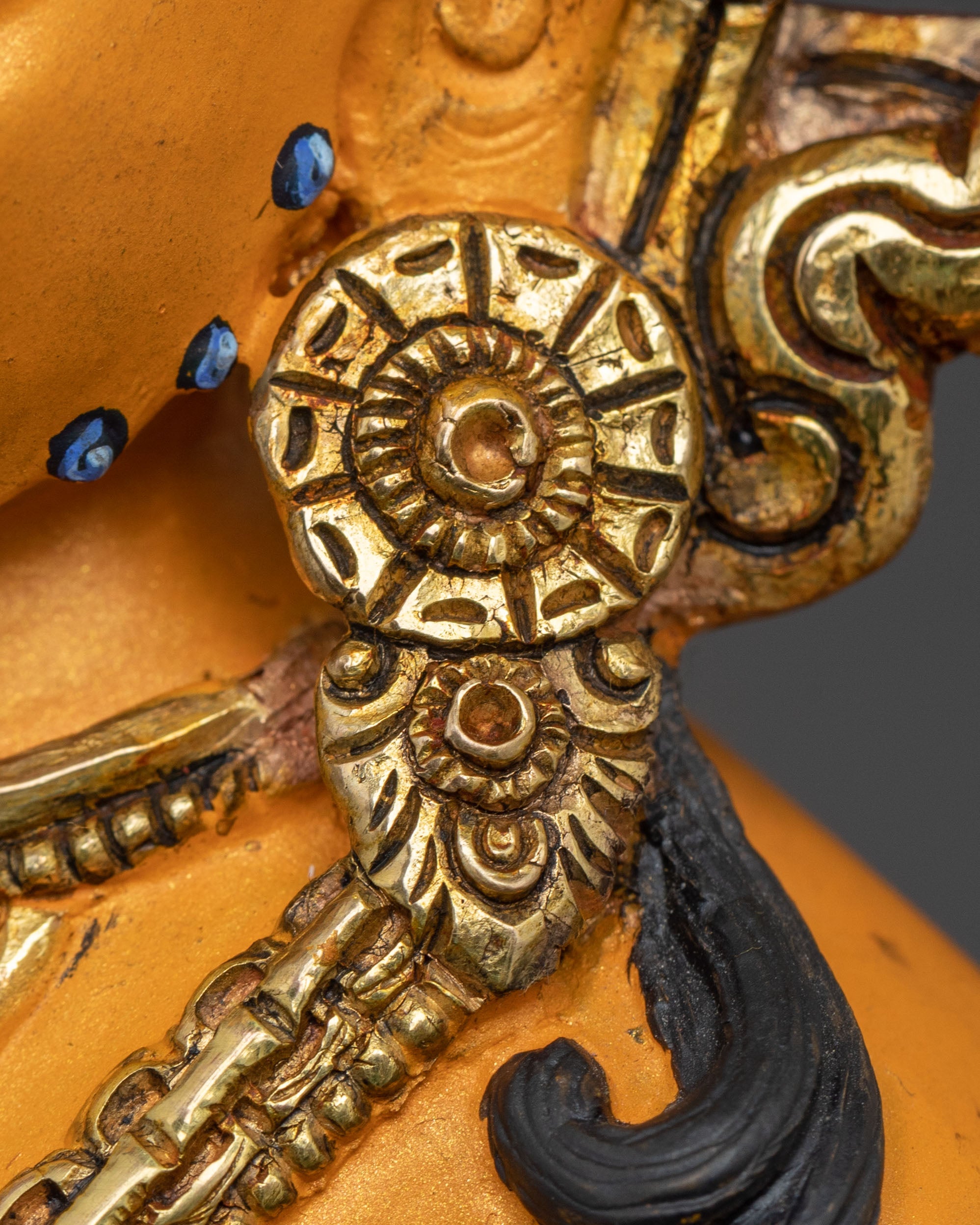 Golden Dzambhala Traditional Statue | Wealth God