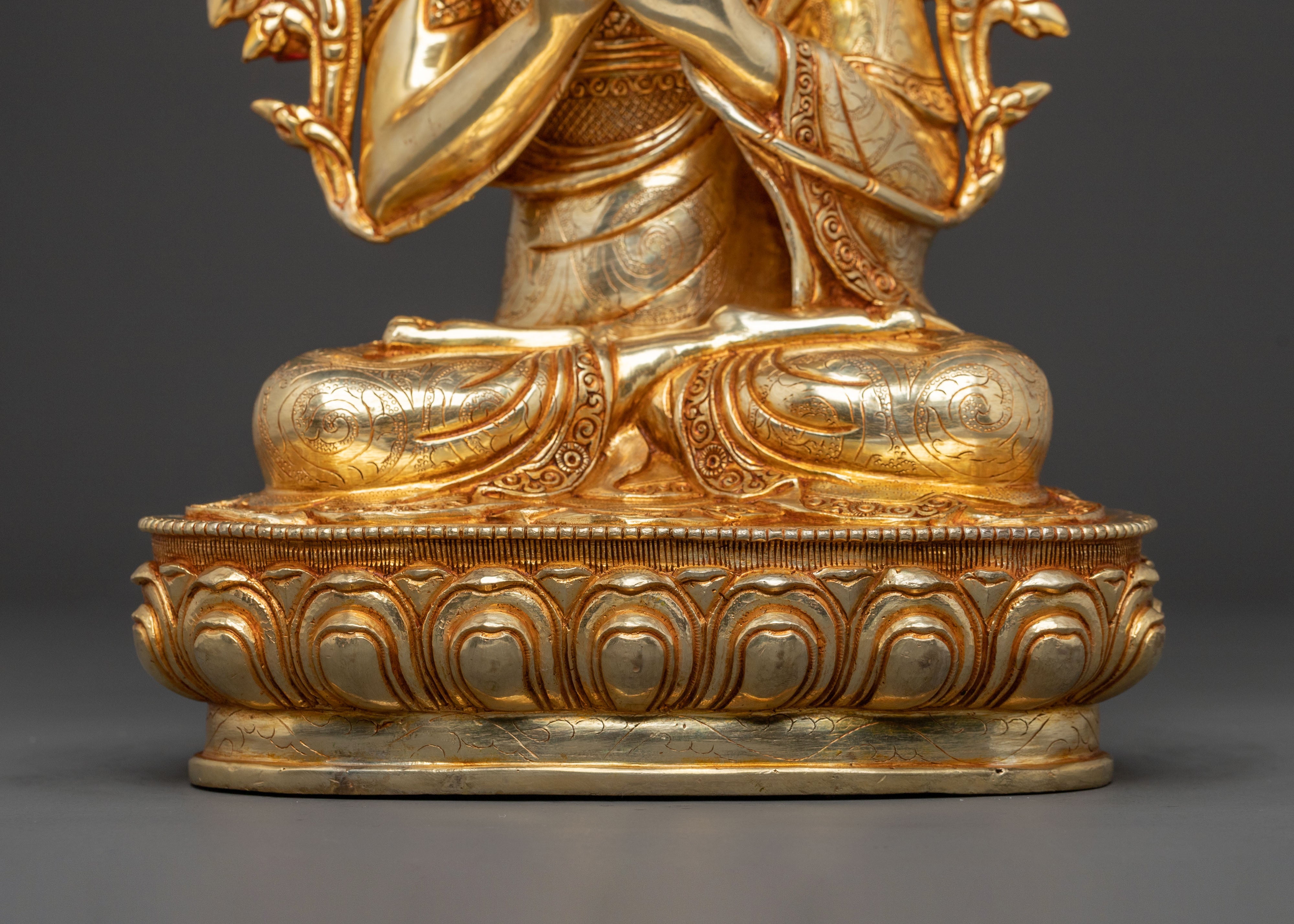 Tsongkhapa Statue with Disciples | Buddhist Master