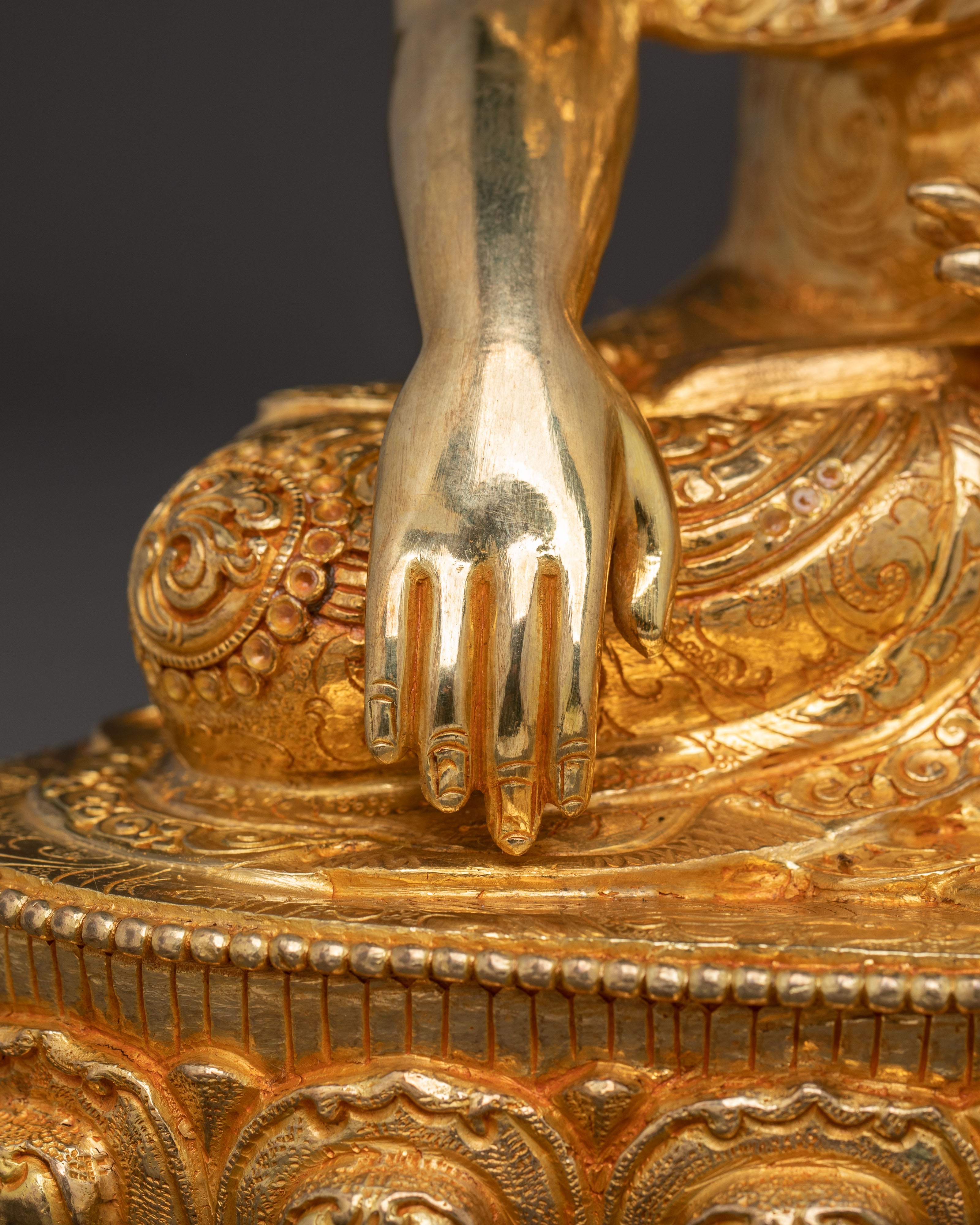Enlightened Gautama Buddha 24k Gold-Glided Statue | Home Decor
