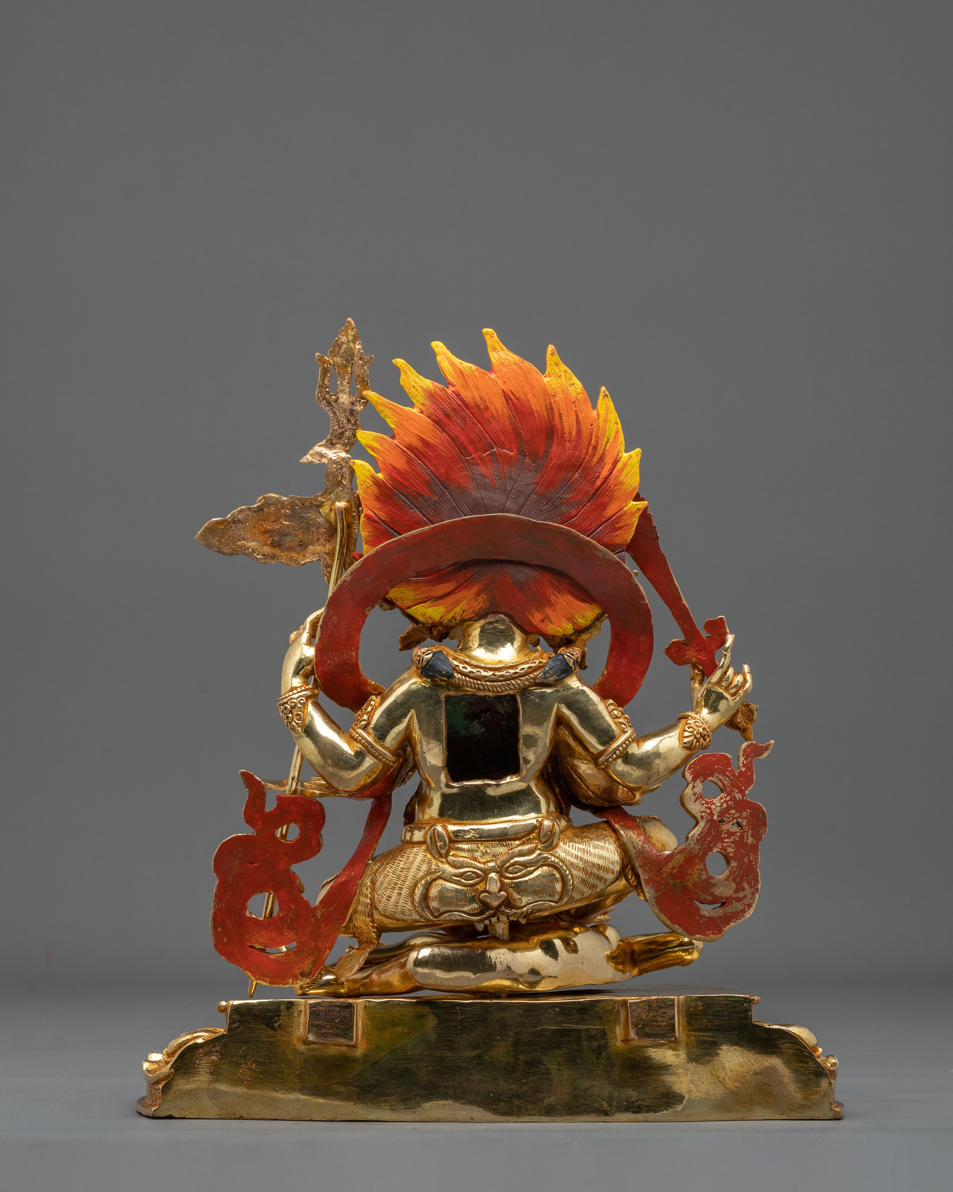 Four Armed Mahakala Statue | 34cm Copper Sculpture