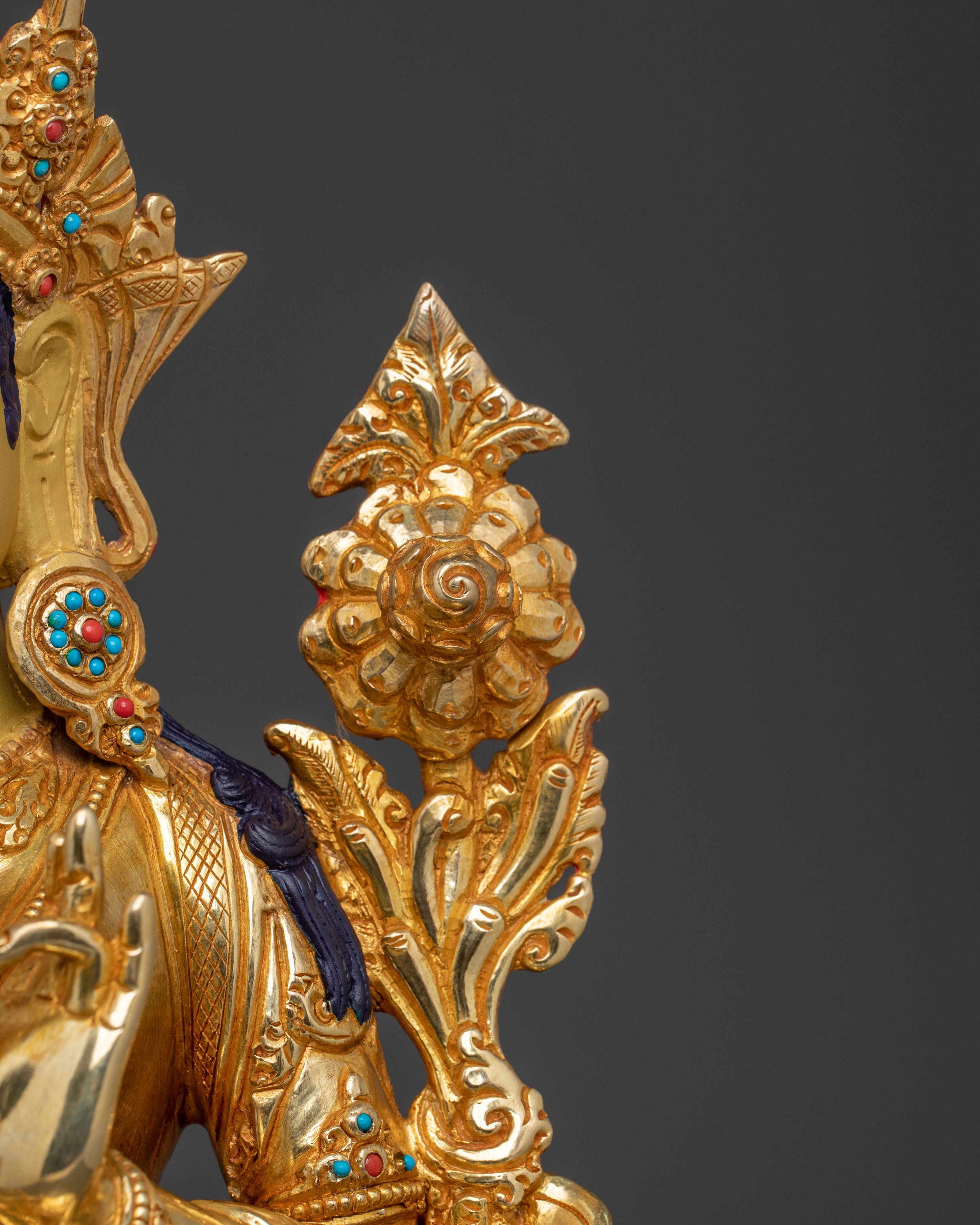Green Tara Guardian Statue | Himalayan Buddhist Sculpture