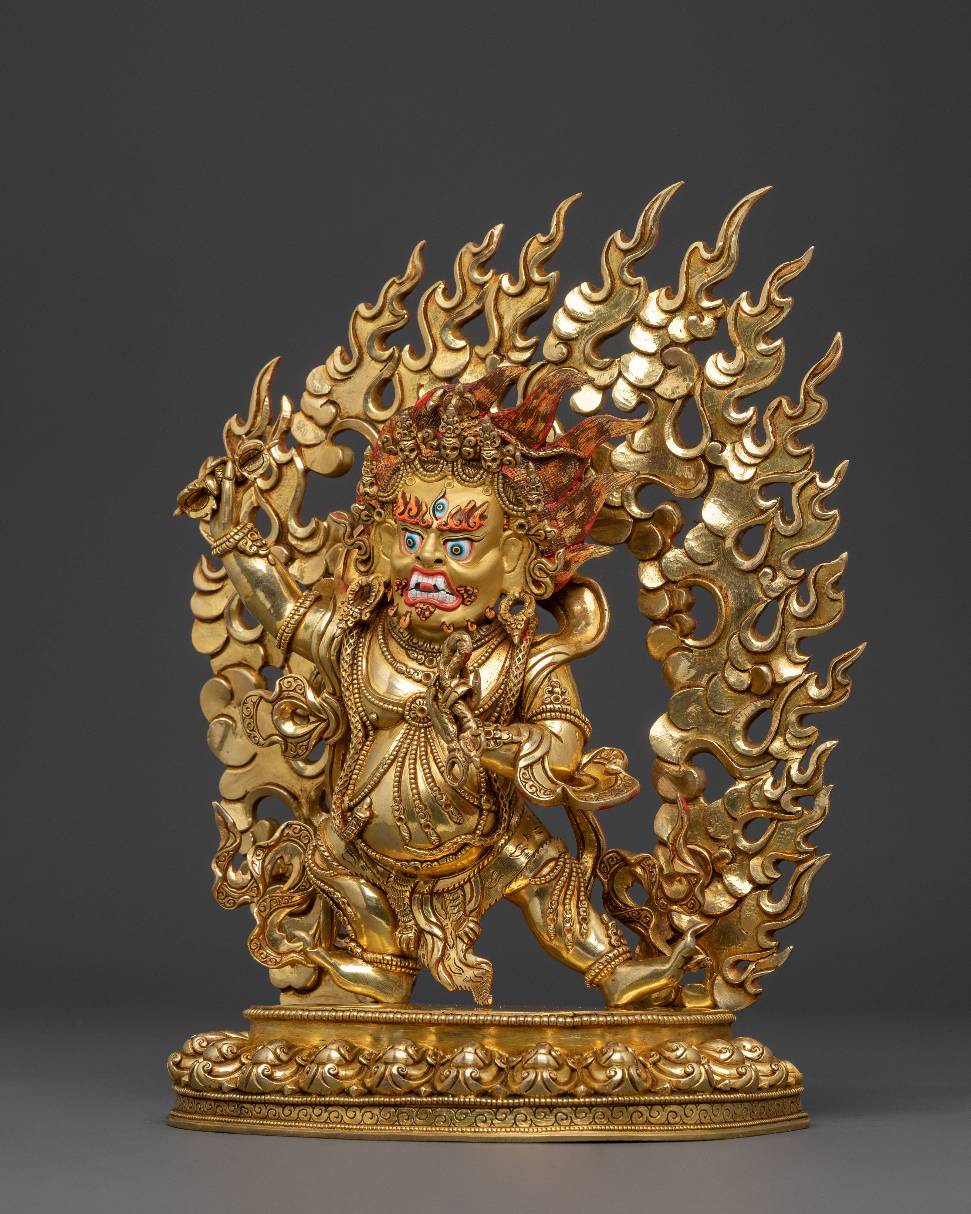 Vajrapani Wrathful Deity Sculpture | Protection and Strength Statue