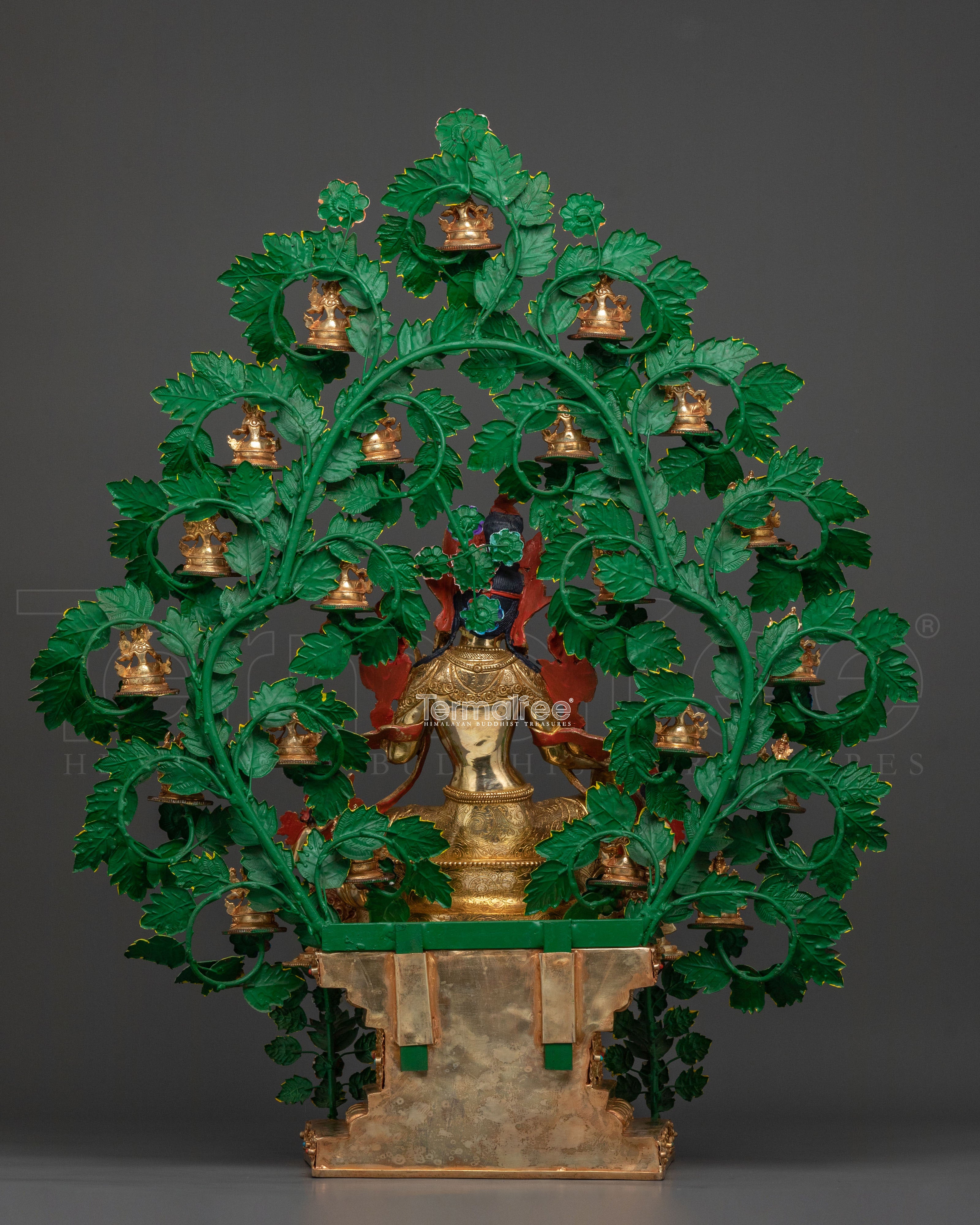 Twenty One Tara Buddhist Goddess Statue Set in 24K Gold