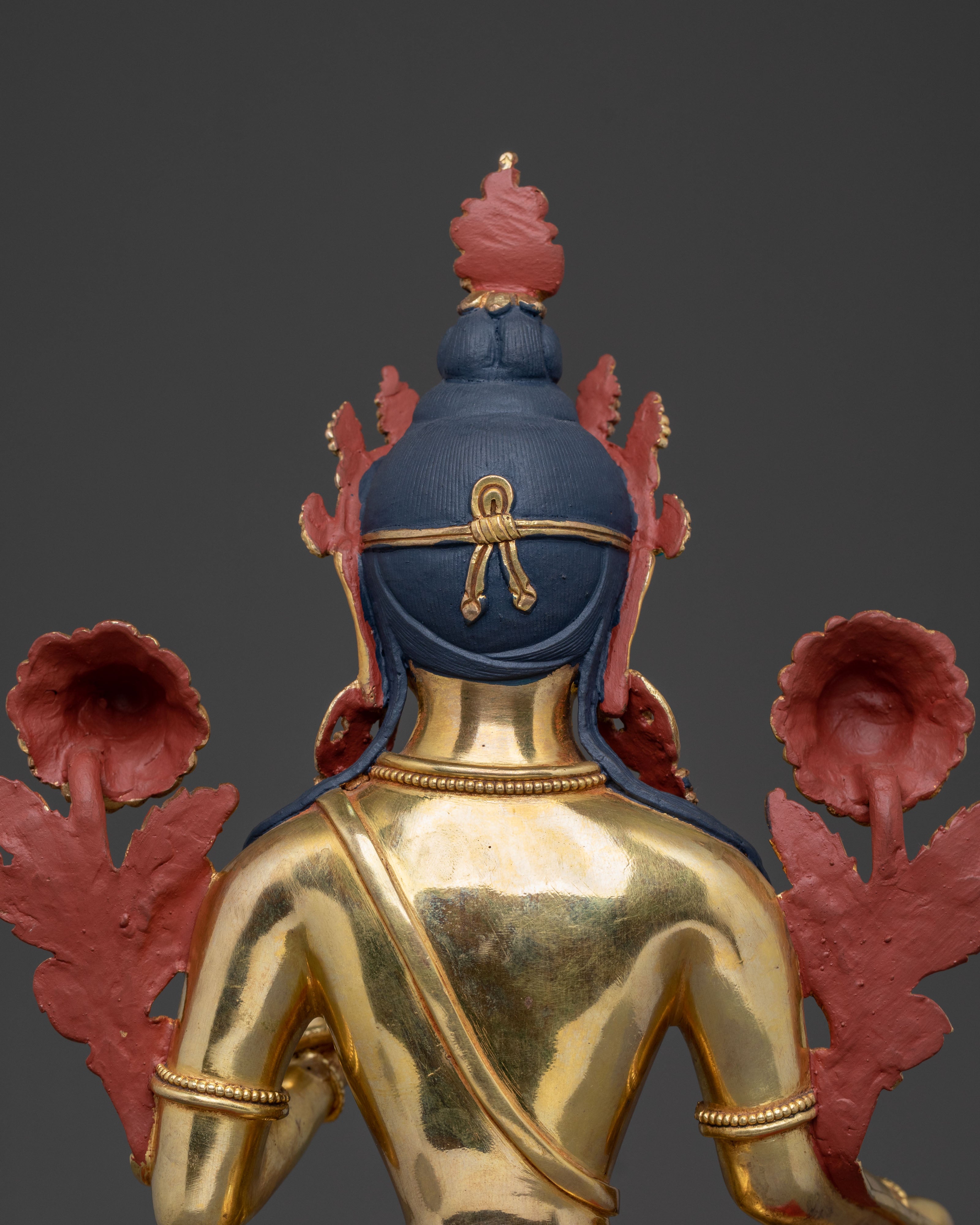 Green Tara 24K Gold Gilded Statue | Home Decor