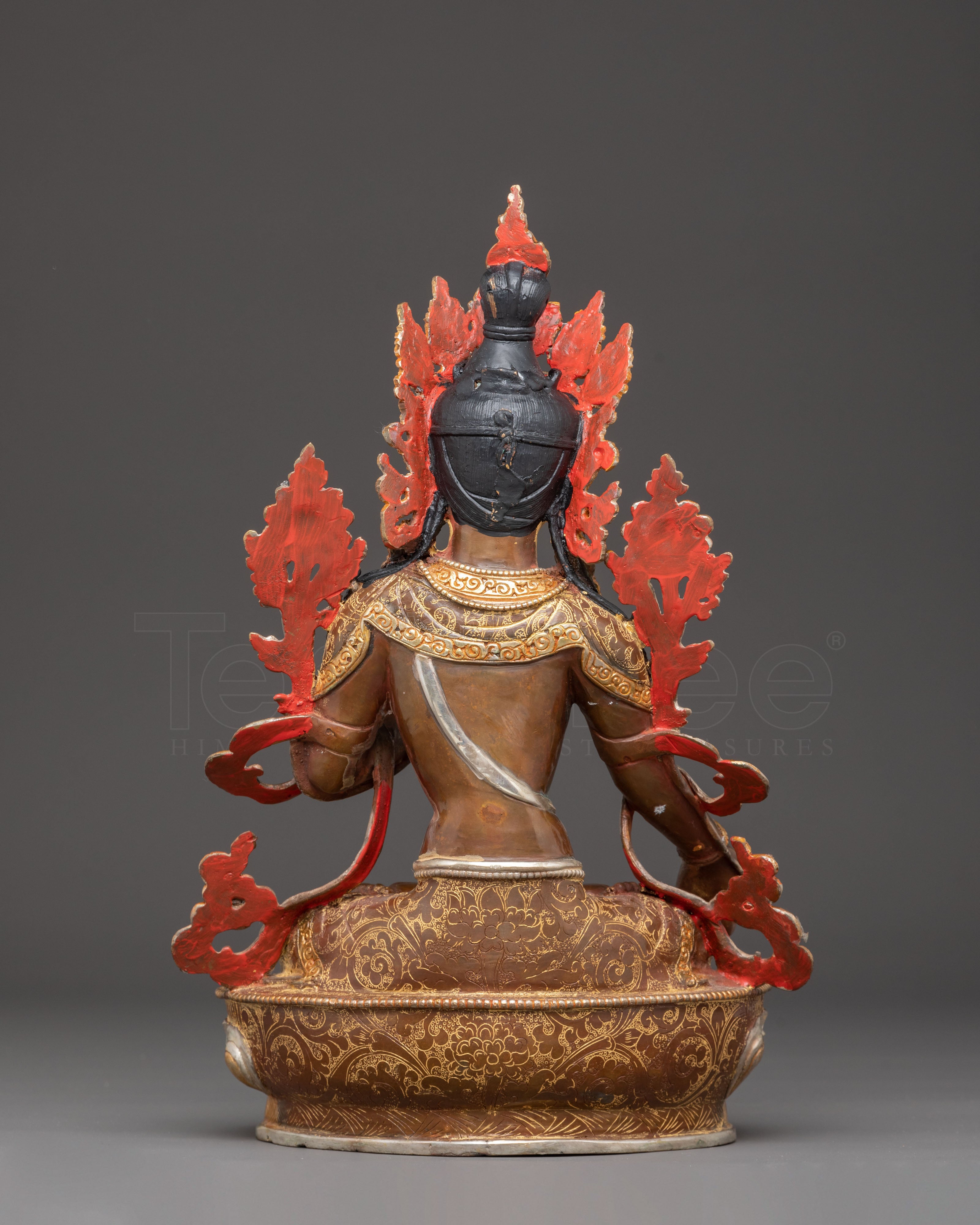 White Tara Golden Statue: Healing Deity of Tibetan Buddhism