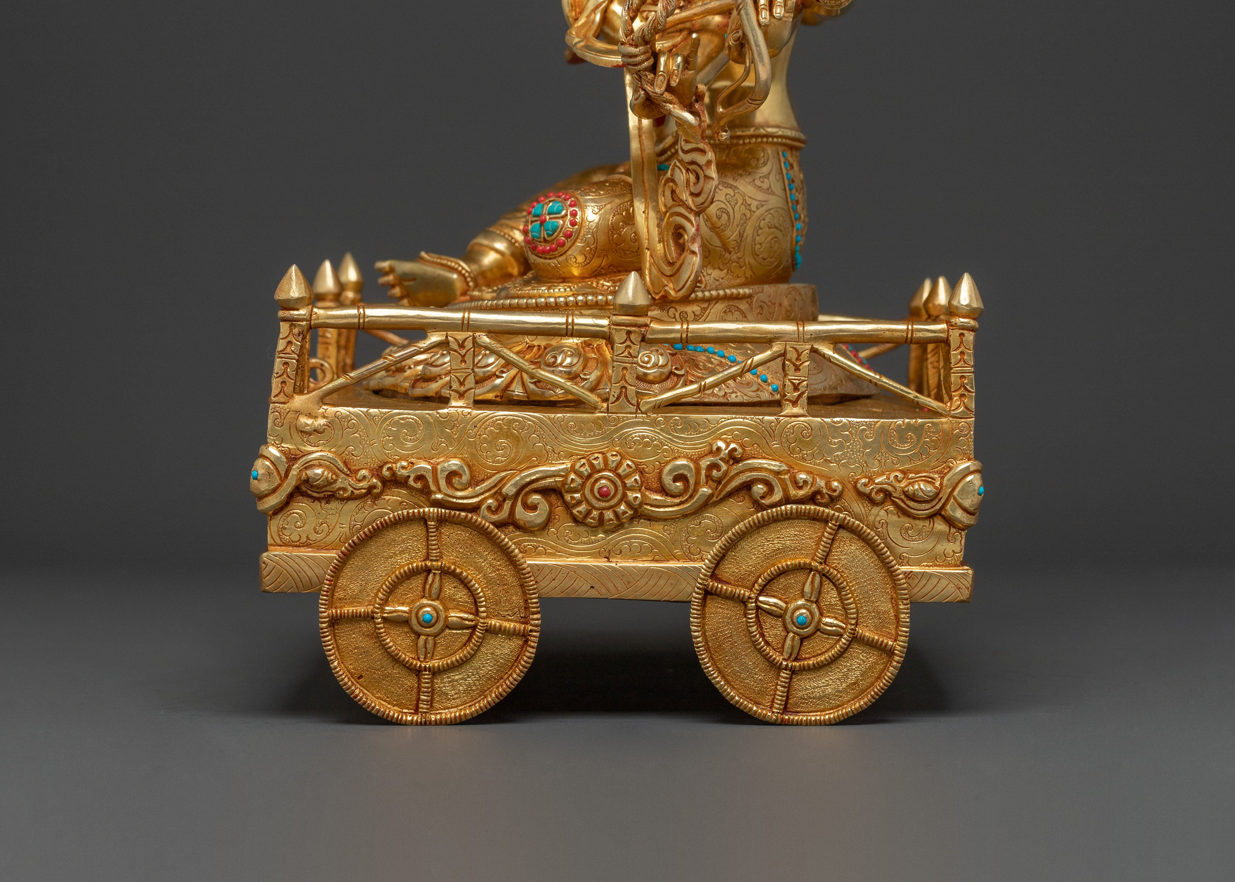 Marici Sacred Statue: 24K Gold Gilded Himalayan Figure