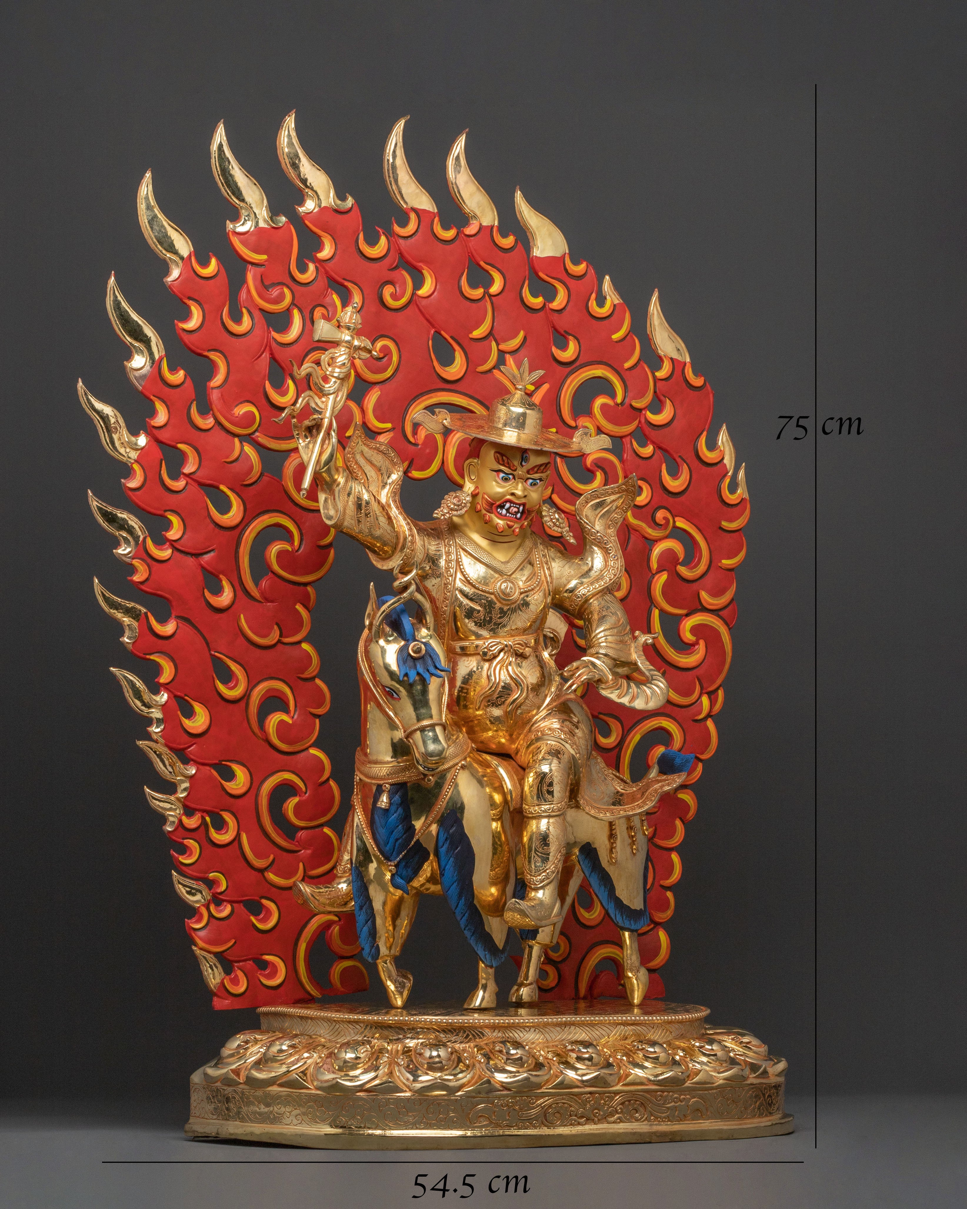 Damchen Garwai Nagpo Sacred Statue | Protector Deity