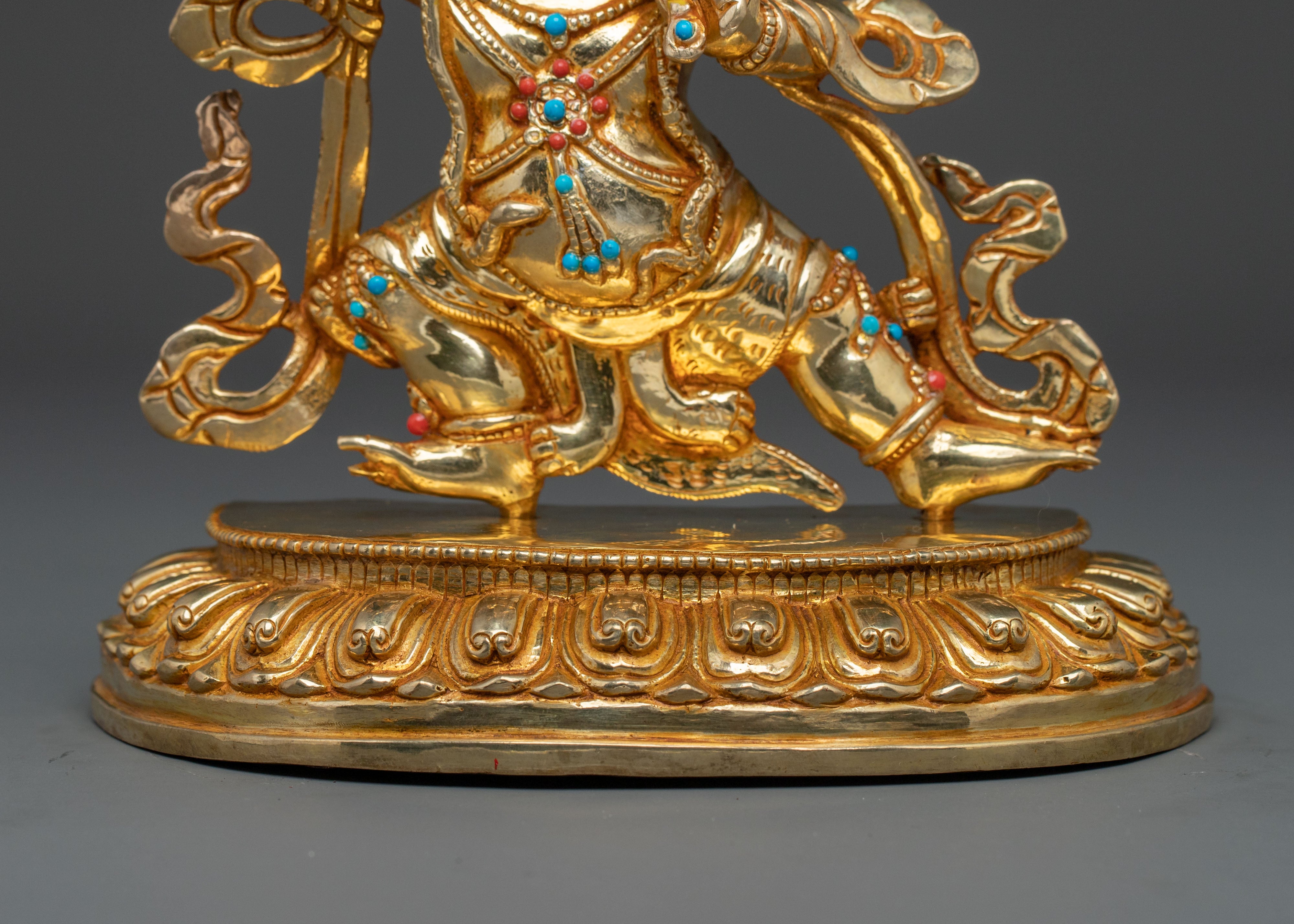 Protector Figure: Vajrapani 24k Gold Gilded Statue