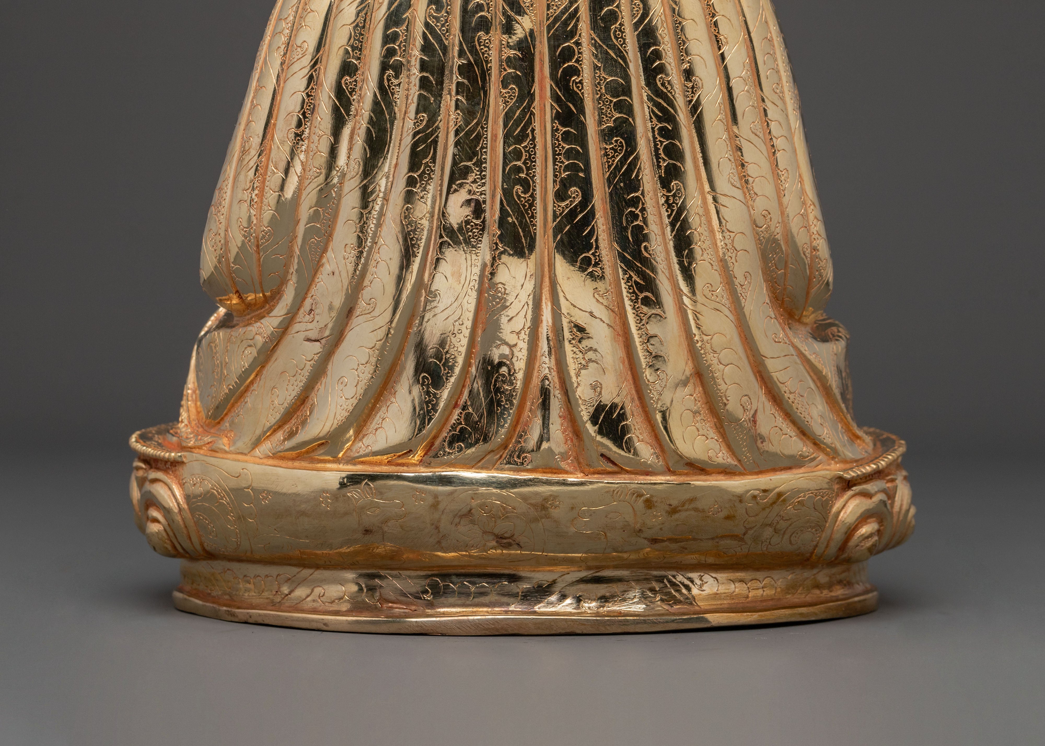 Guru Shapdum Golden Statue | Spiritual Master