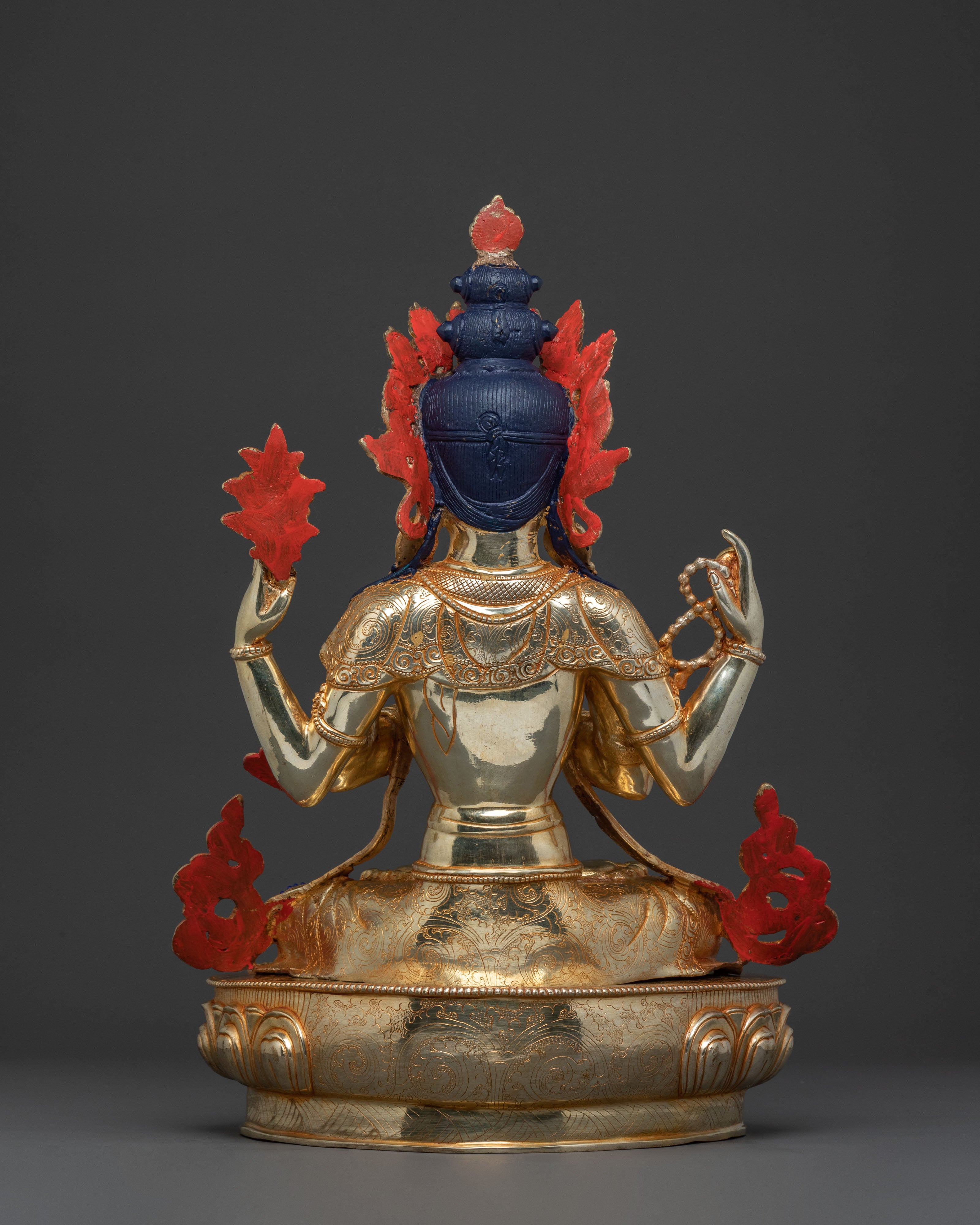 Four-Armed Chenrezig Statue | Serene Compassion