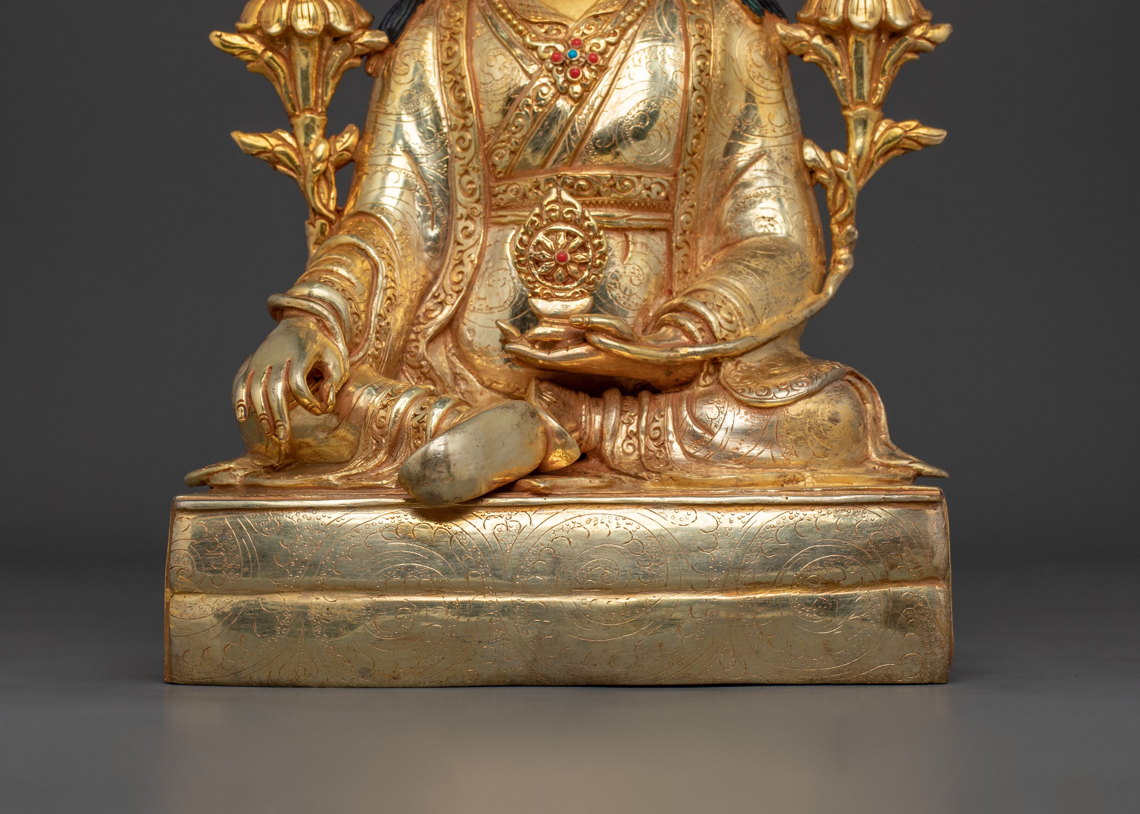 Trisong Detsen Statue | Tibetan Dharma King Sacred Sculpture