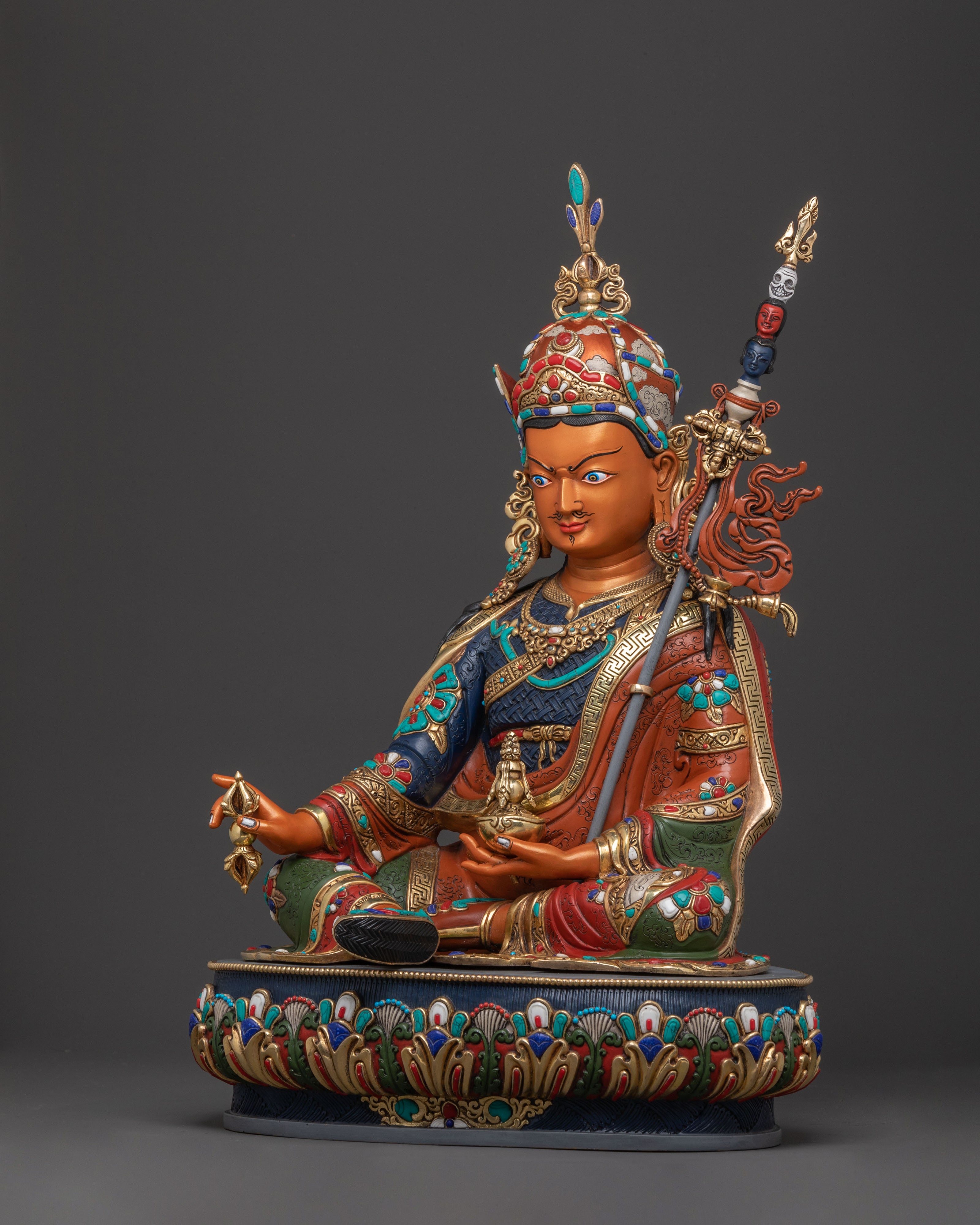 Padmasambhava 24k Gold Gilded Blessing Statue
