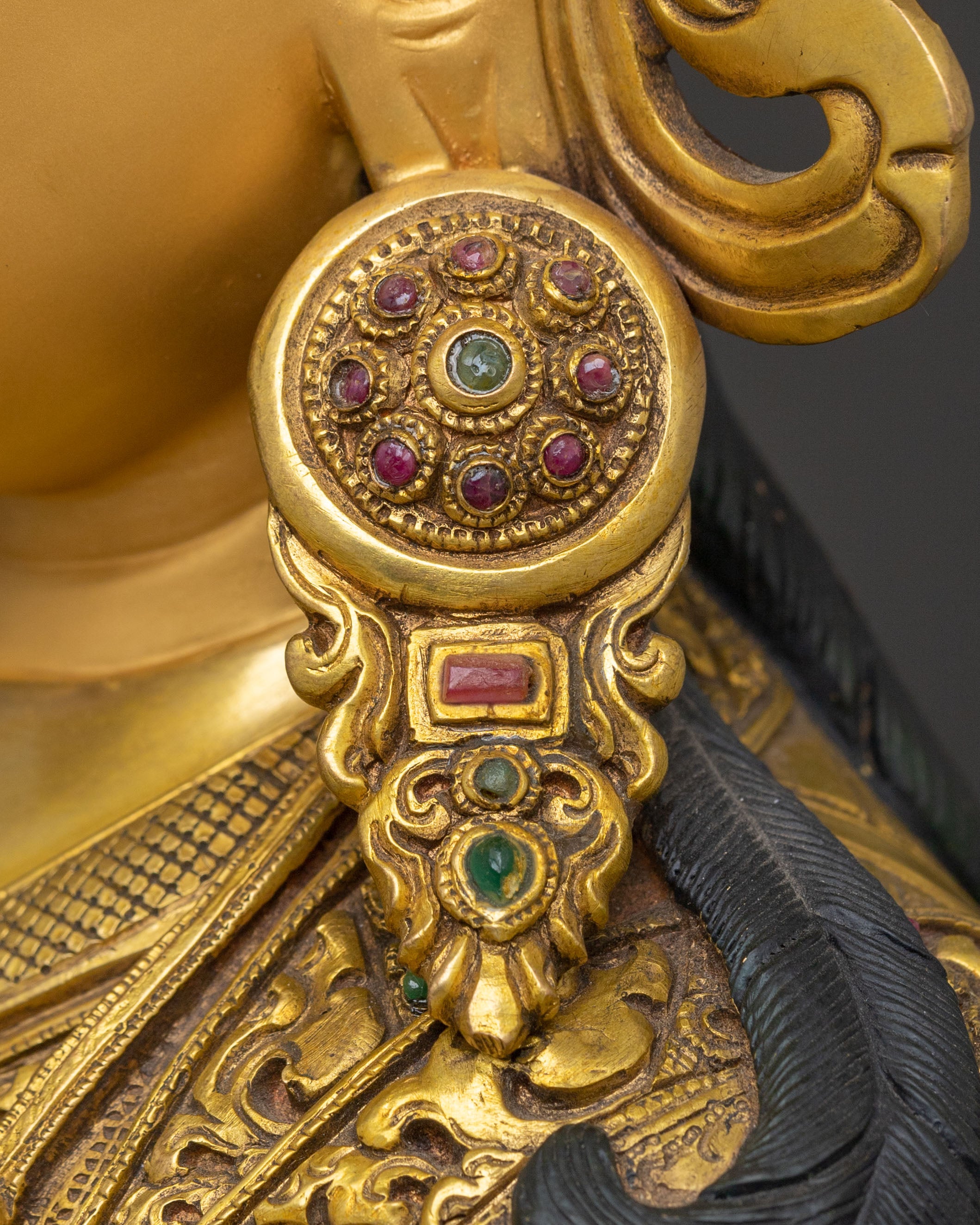 Guru Rinpoche Statue | 24K Gold Gilded Buddhist Master