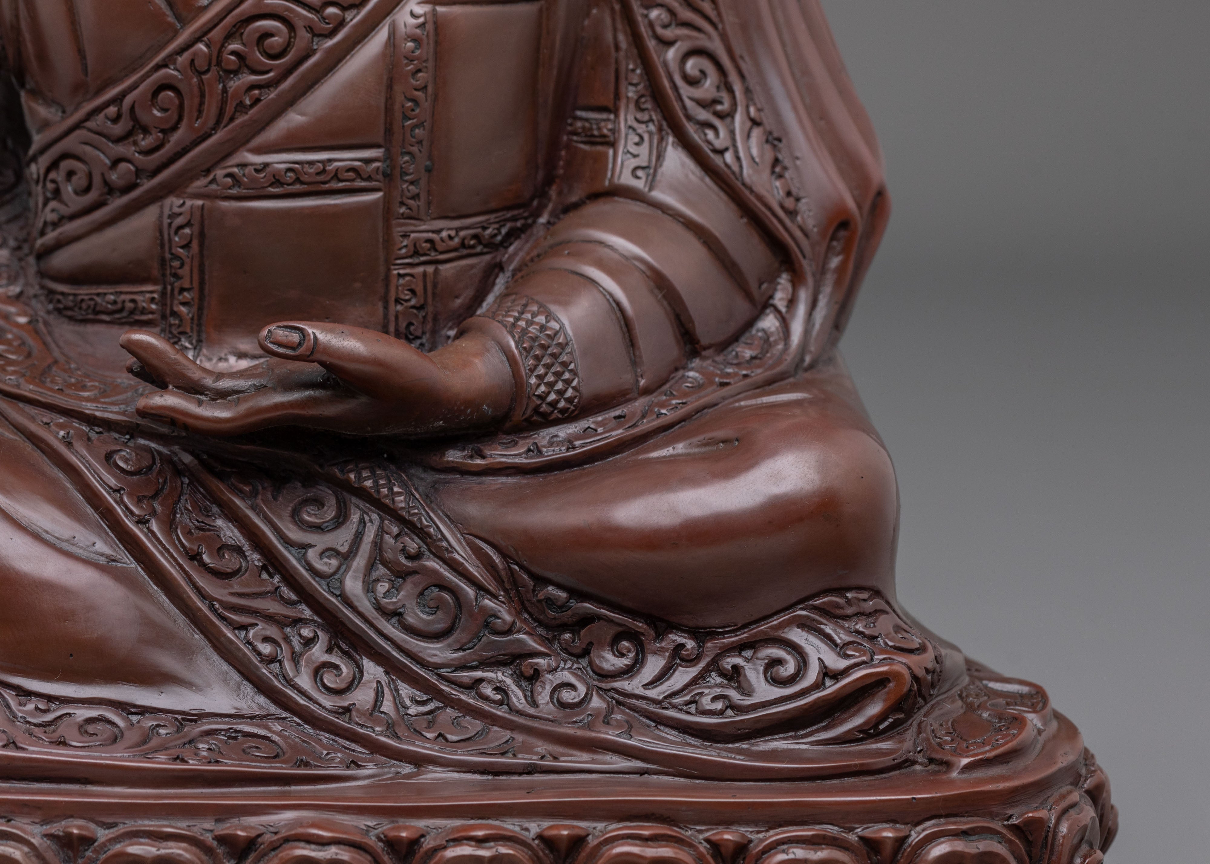 Karmapa Oxidized Sculpture: Sacred Buddhist Decor