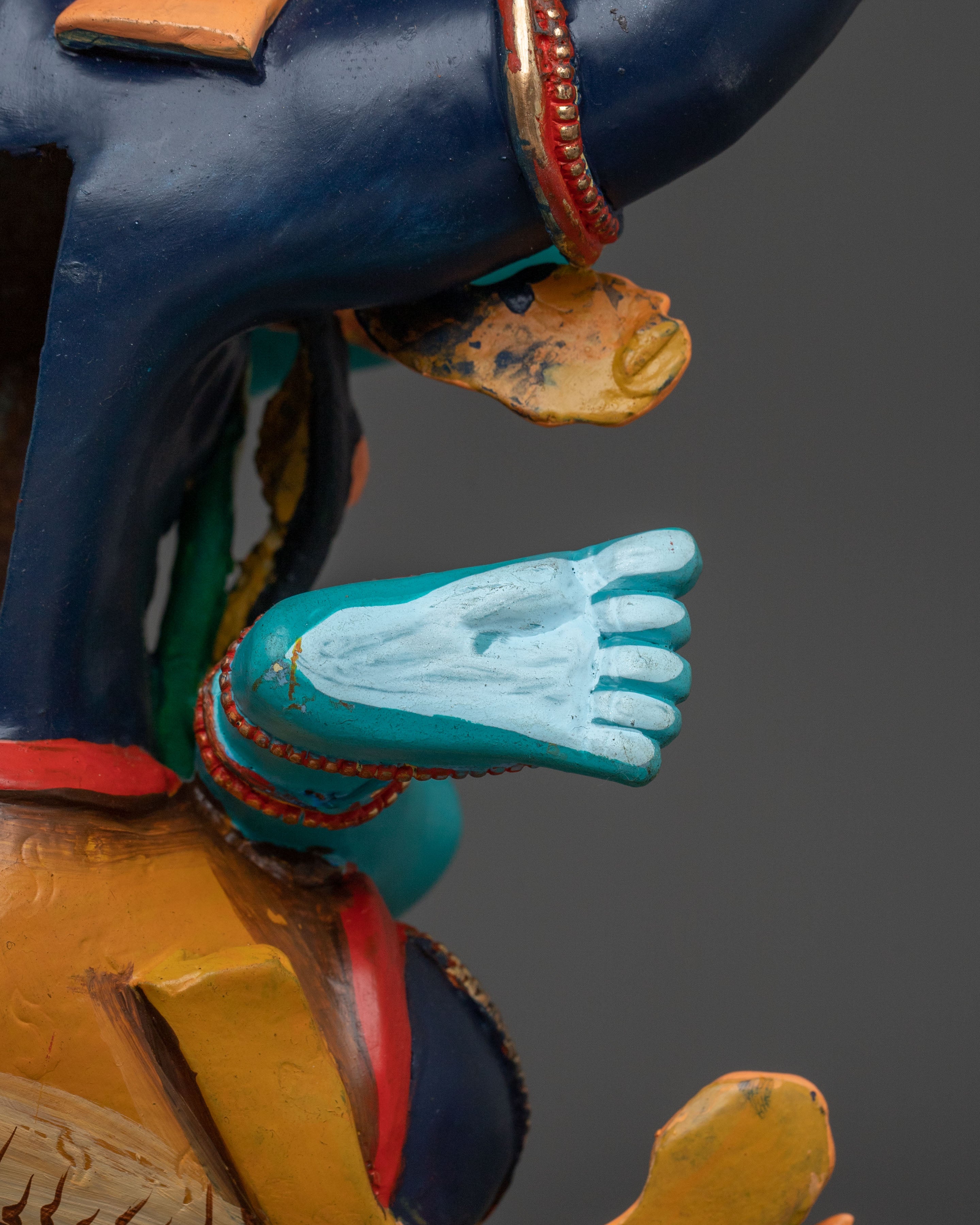Mahakala Bernakchen Statue With Consort | Wrathful Protector