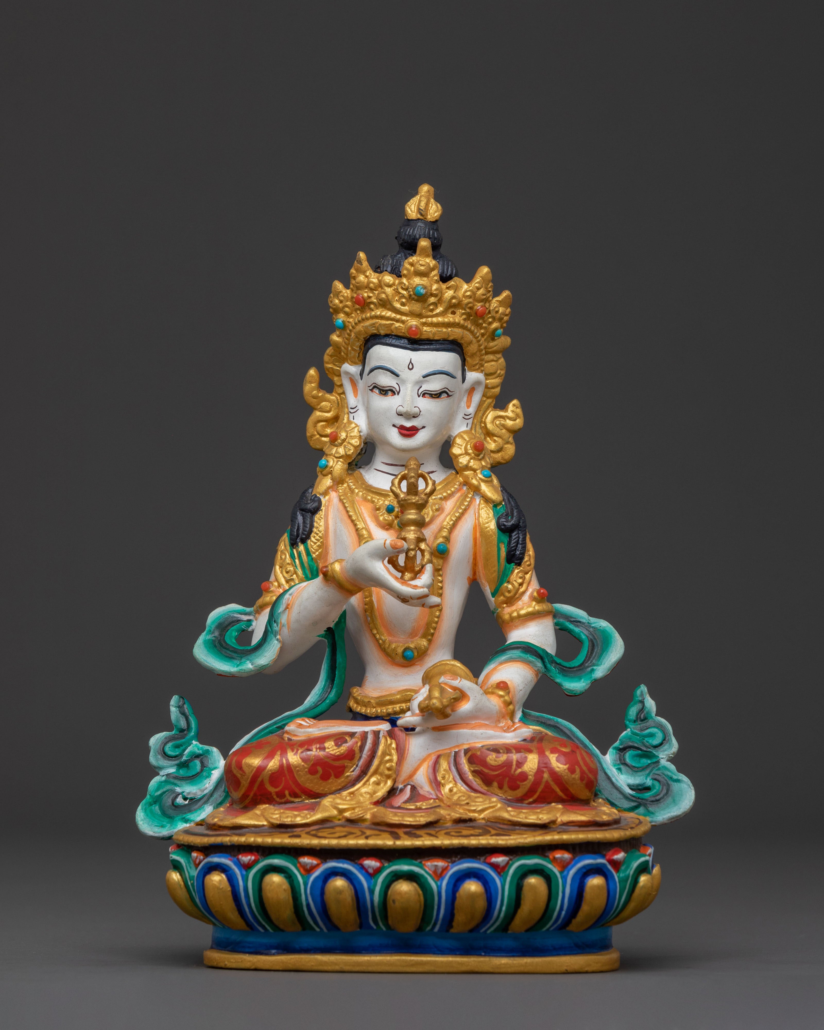 Vajrasattva Acrylic Painted Statue