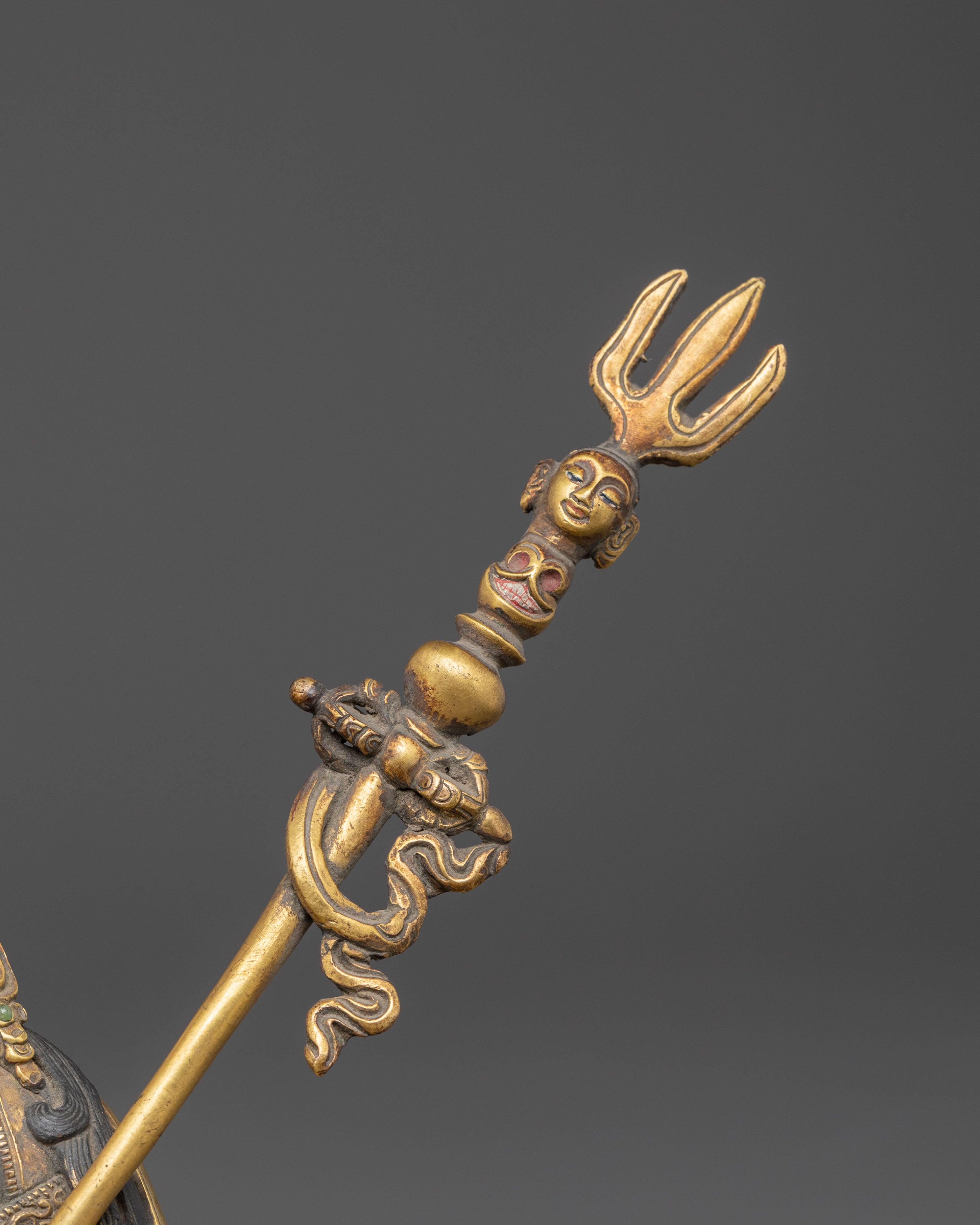 Himalayan Guru Tsokye Dorje Golden Statue | Tantric Meditation Deity