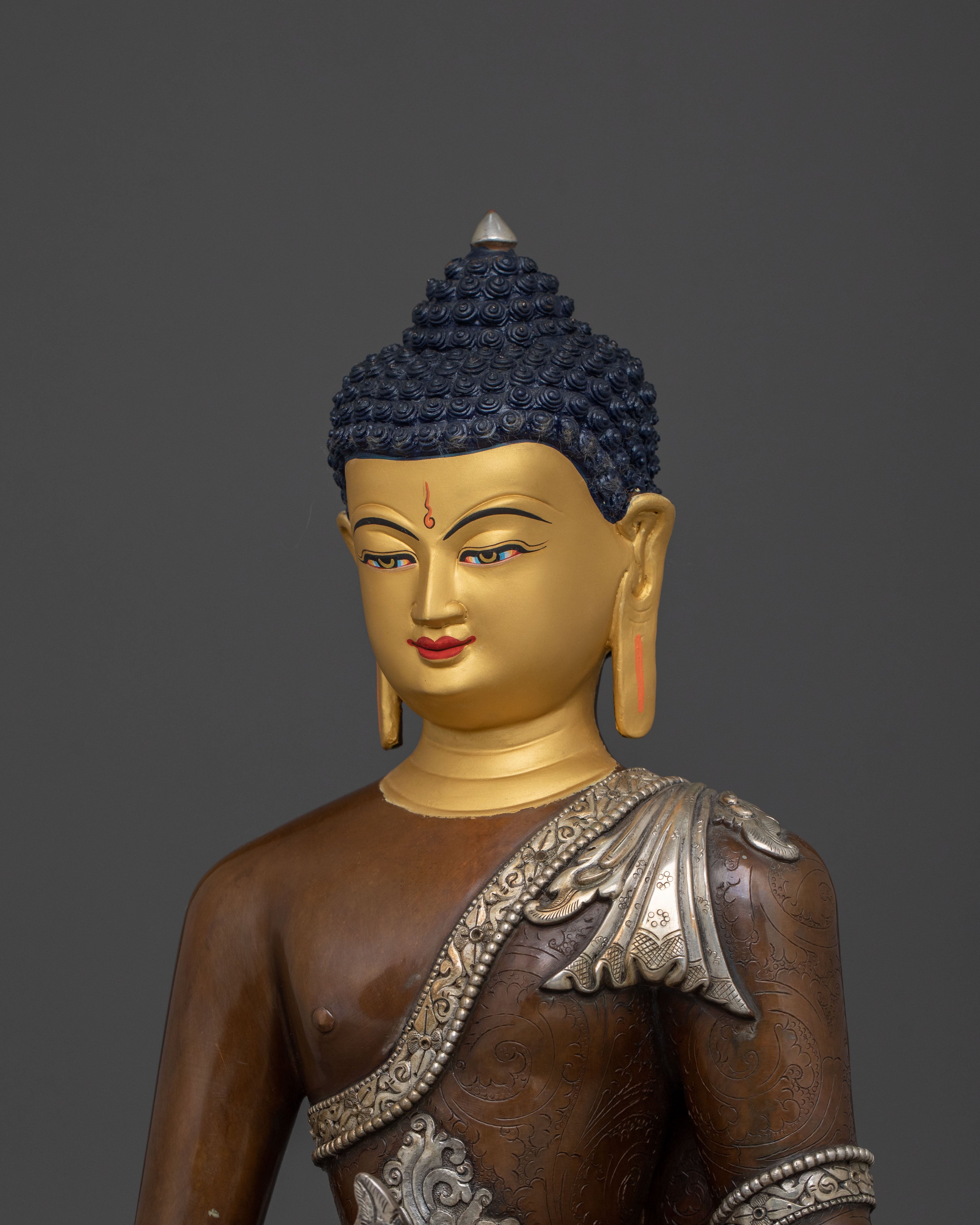 Three Buddhas Sacred Statue Set | Oxidized Copper Statue Set
