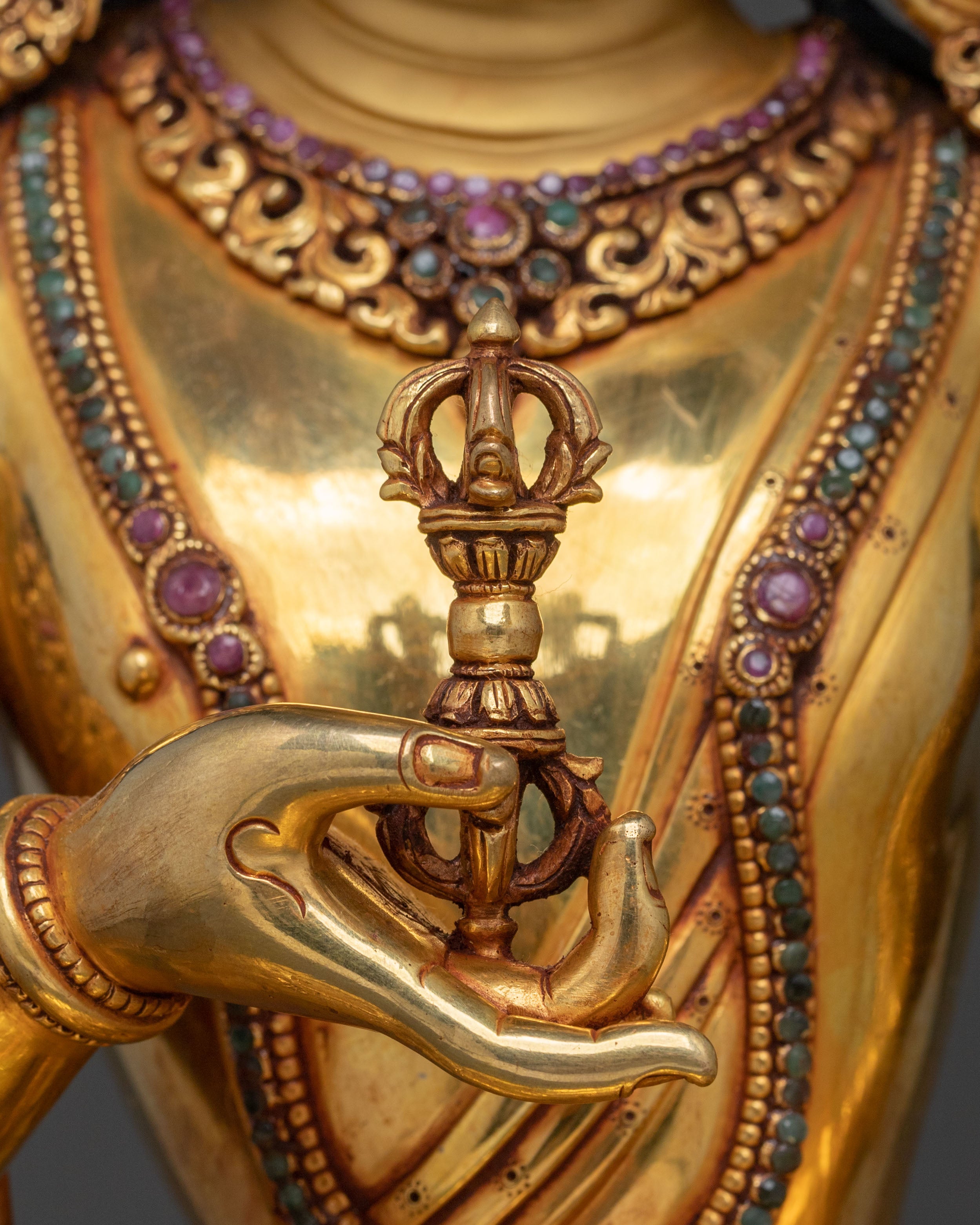 Vajrasattva Peaceful Statue | 24K Gold Gilding