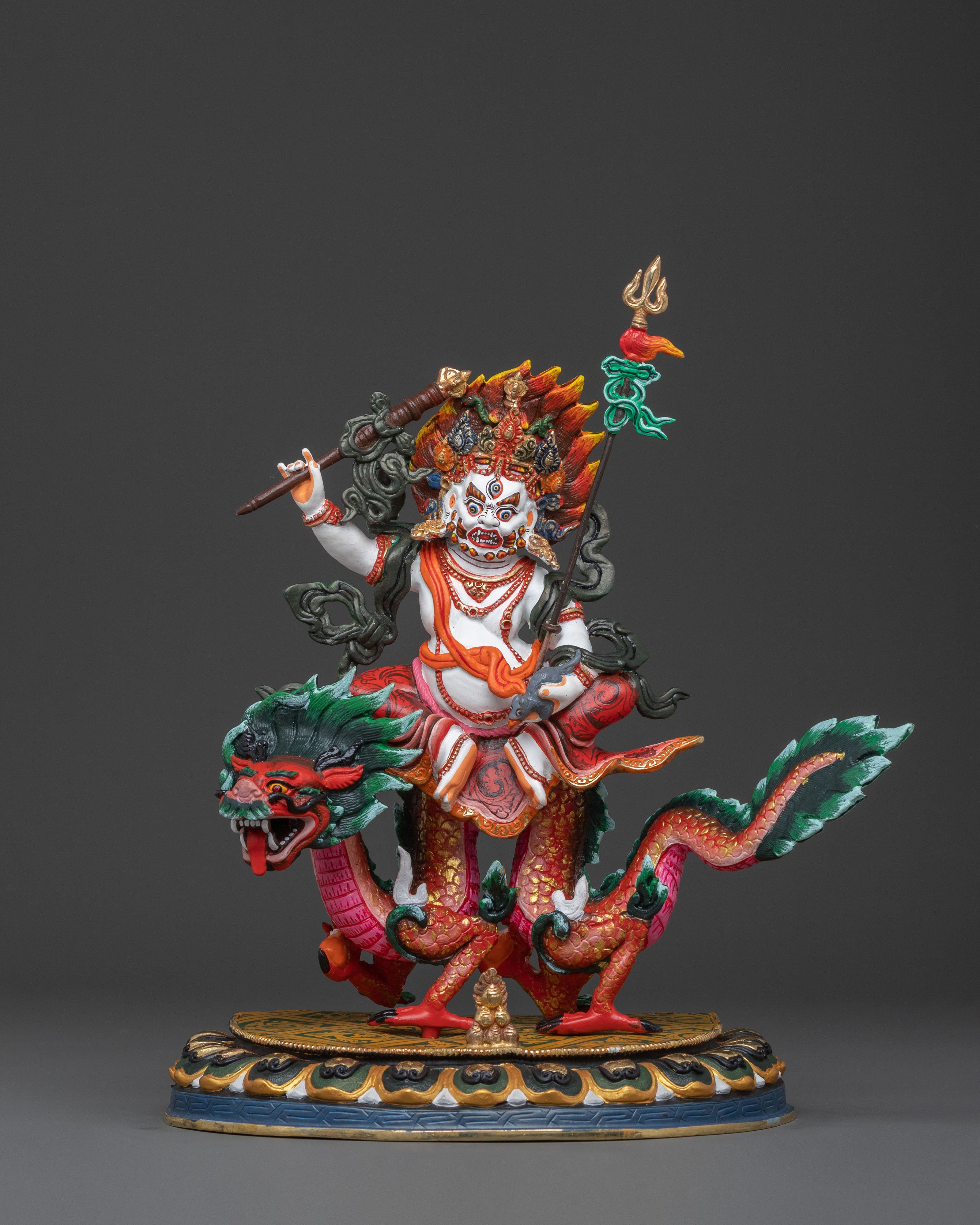 White Dzambhala Sacred Idol for Financial Blessings & Good Fortune