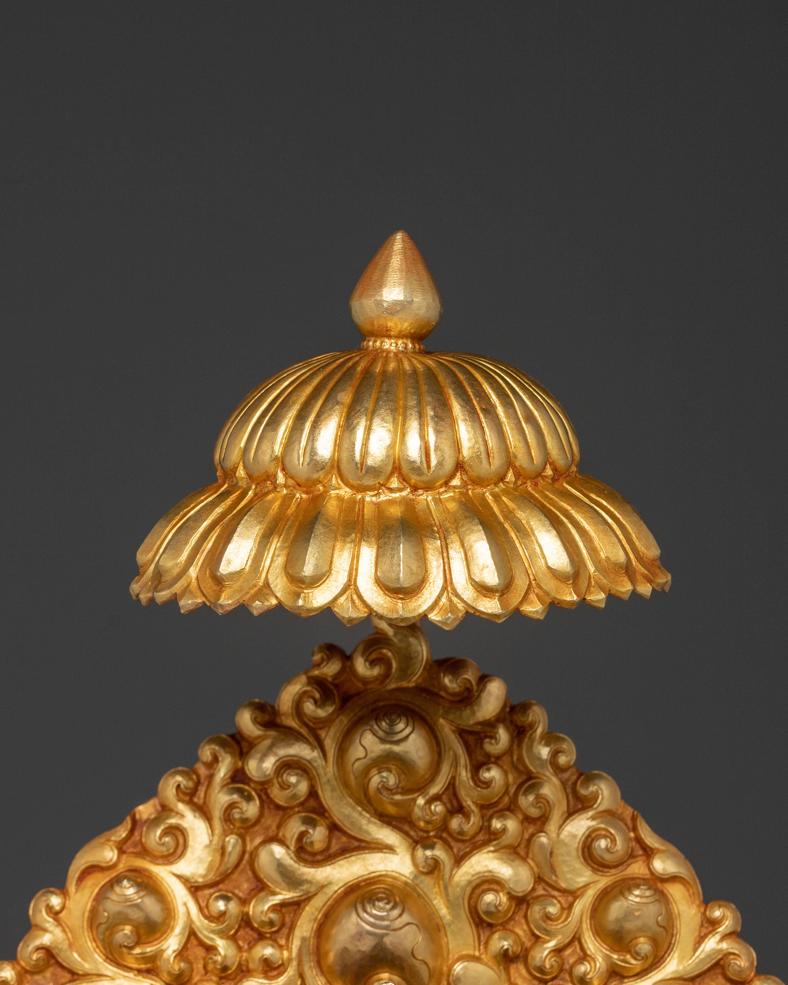 Marici Sacred Statue: 24K Gold Gilded Himalayan Figure