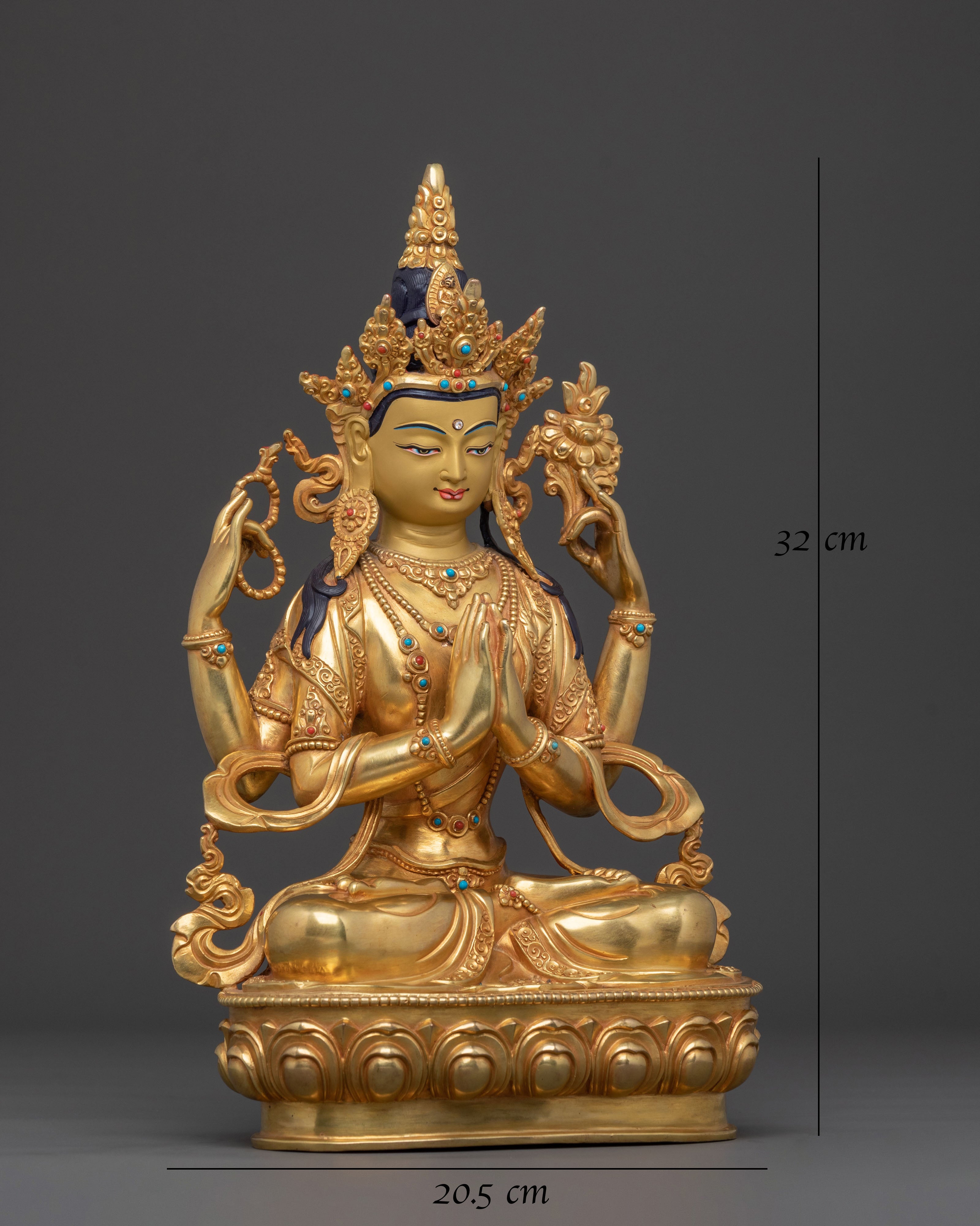 Four Armed Chenrezig Statue | Sacred Figure