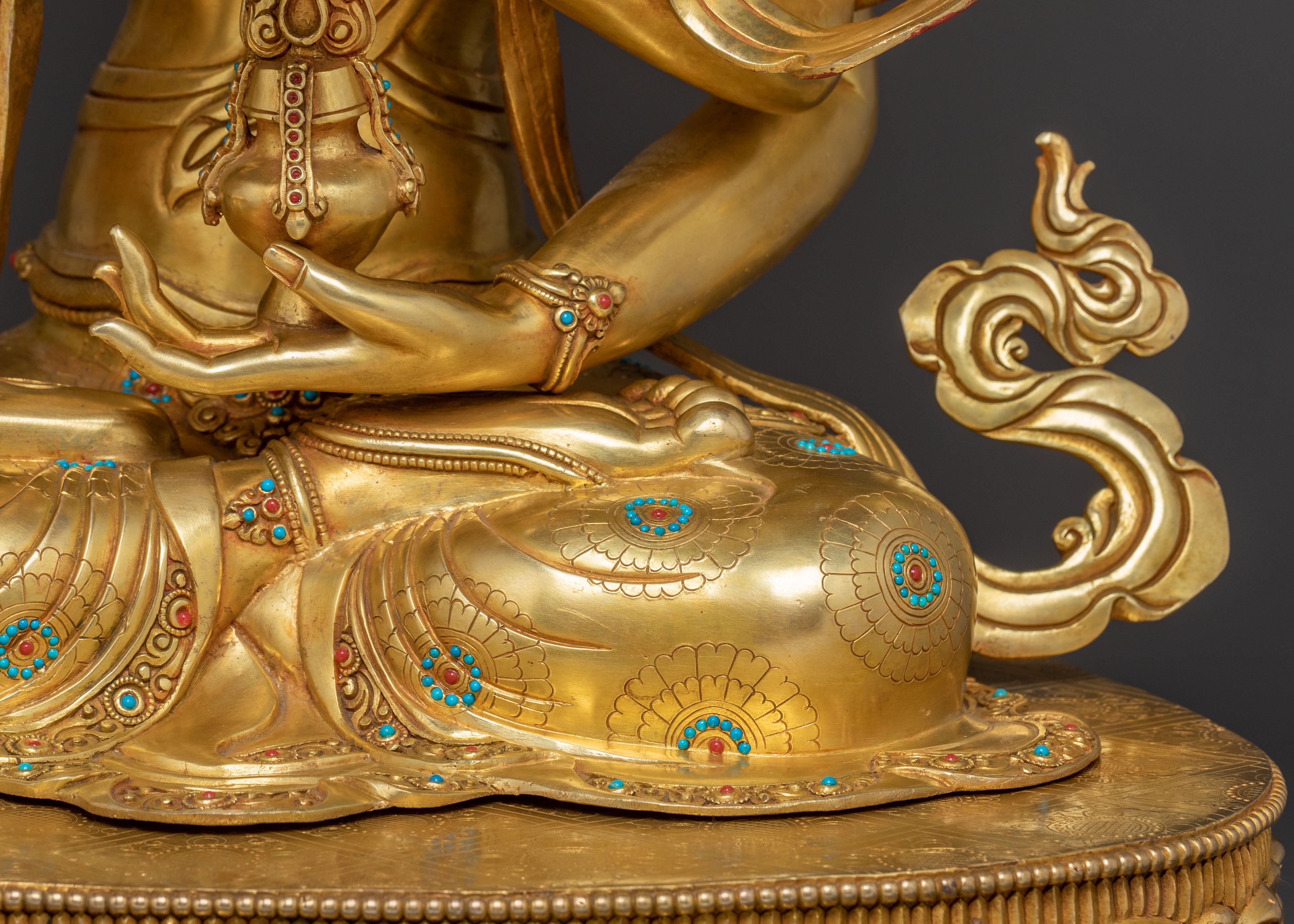 Handcrafted Namgyalma Sacred Statue – 24K Gold Gilded Masterpiece