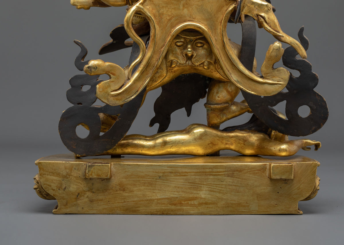 Sacred Protector Four Armed Mahakala Statue