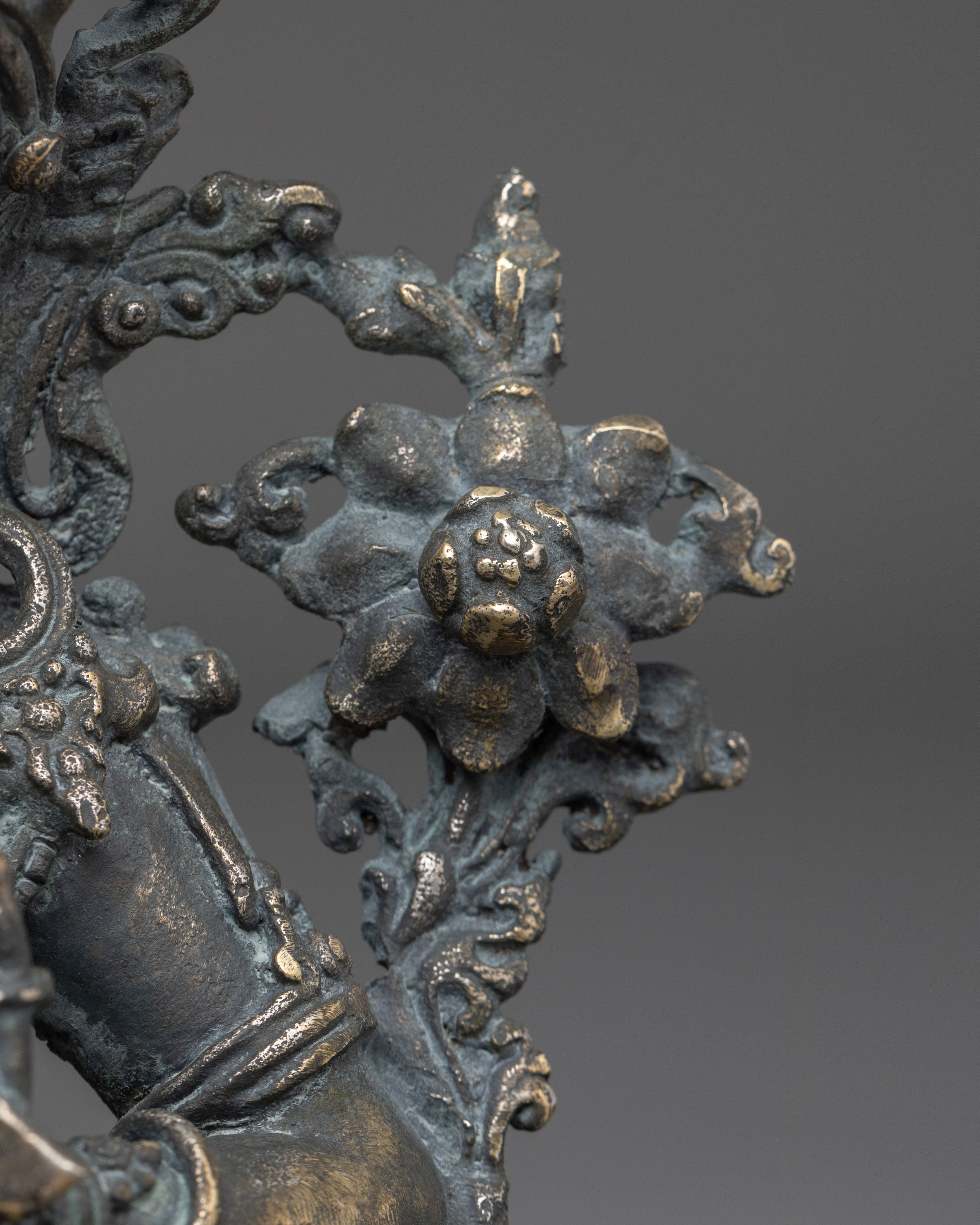 Tibetan Deity Manjushri Copper Statue | Home Decor
