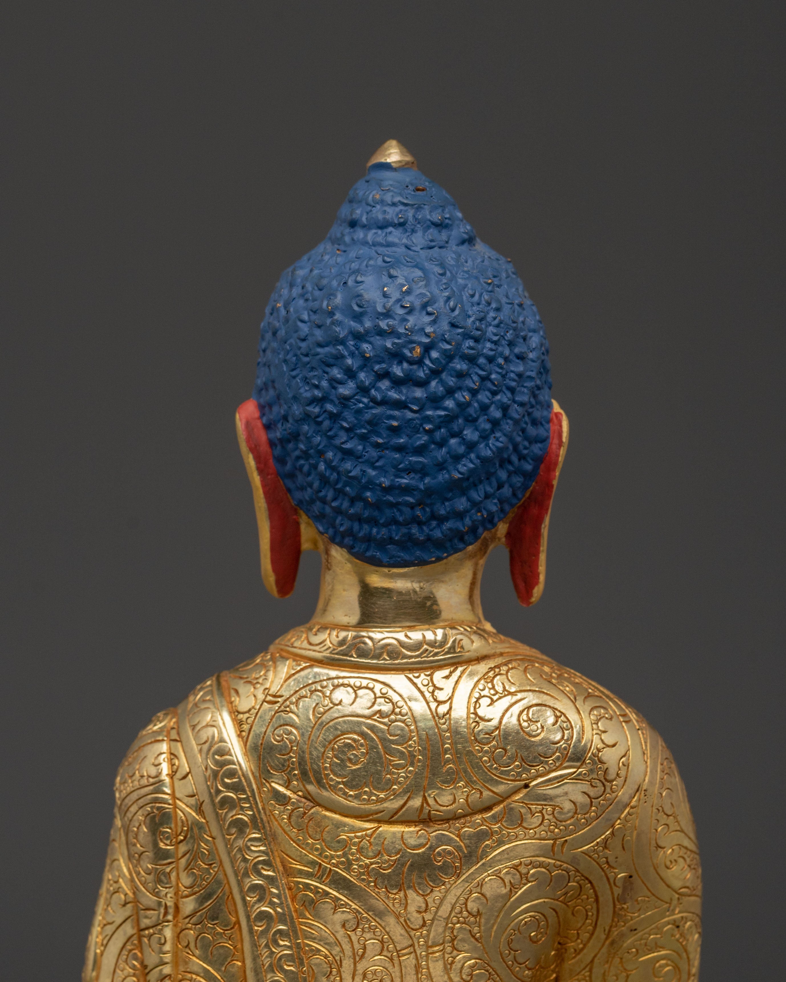 Amitabha Buddha 24K Gold Gilded Statue: Sacred Artistry