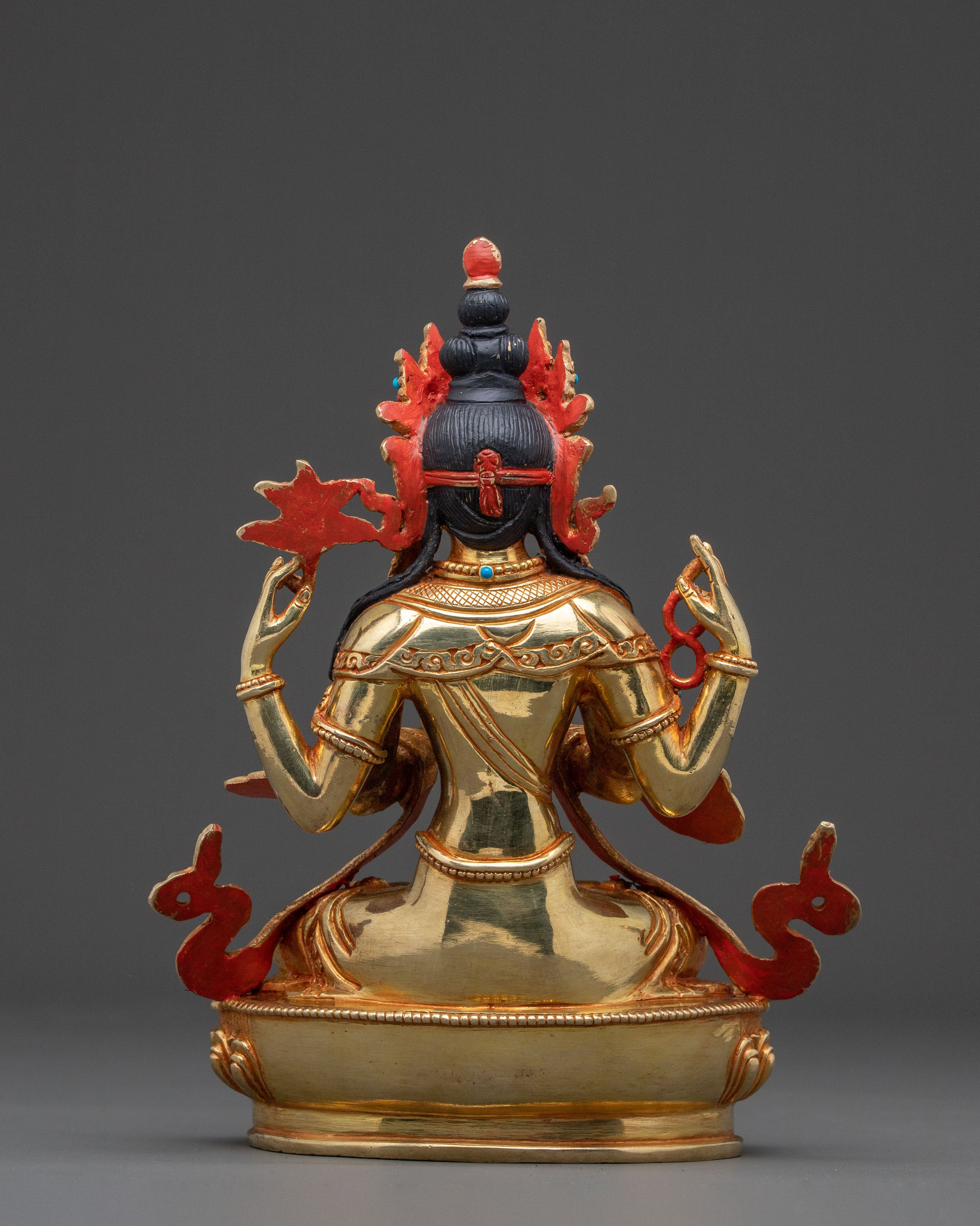 Chenrezig Gold Gilded Sacred Statue – Himalayan Artistry