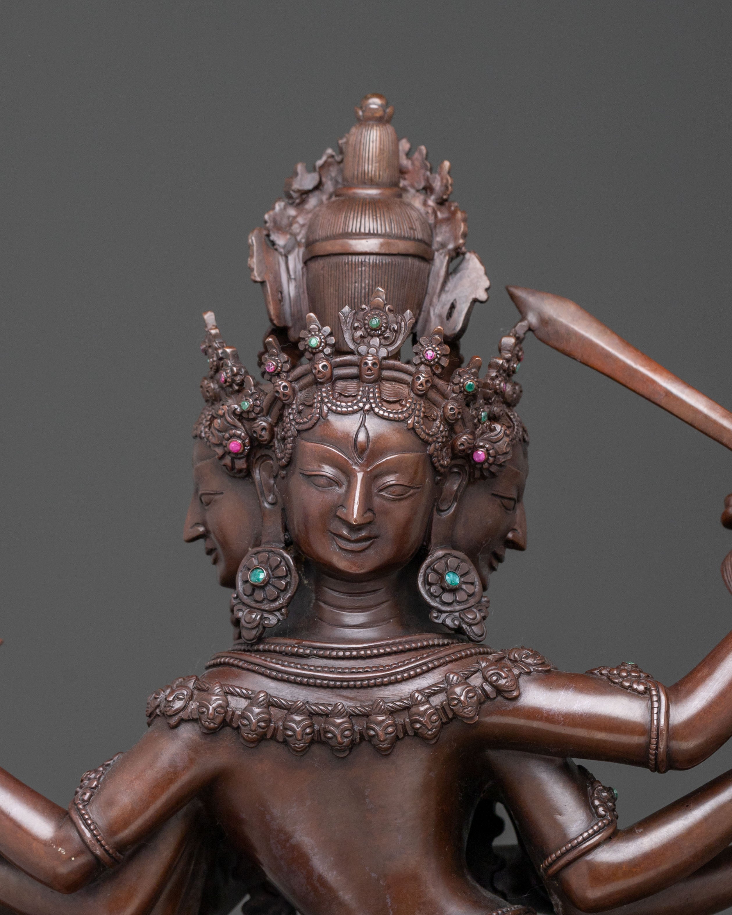 Goddess Siddhi Laxmi: Oxidized Copper Figurine
