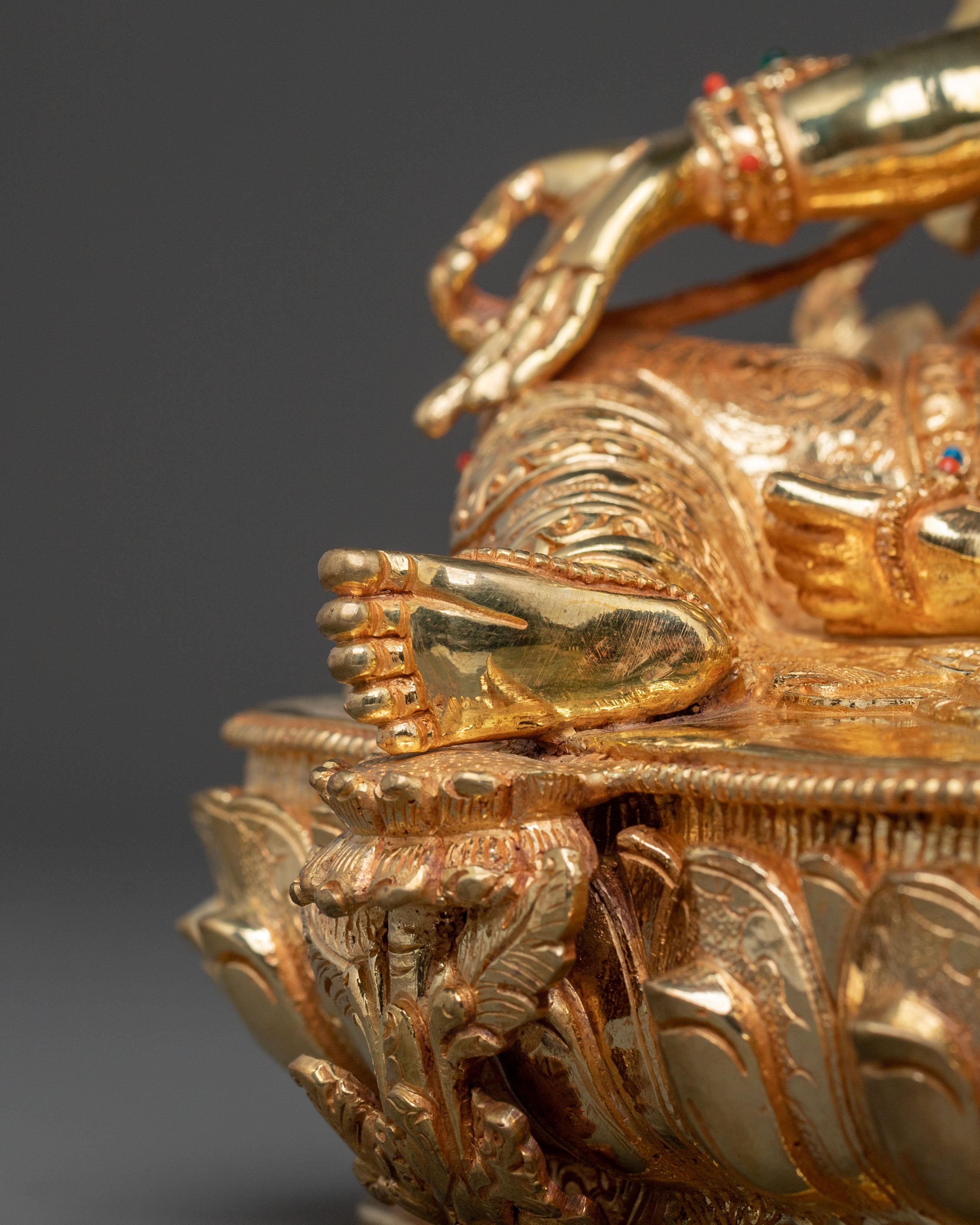 Green Tara Golden Statue of Swift Protection