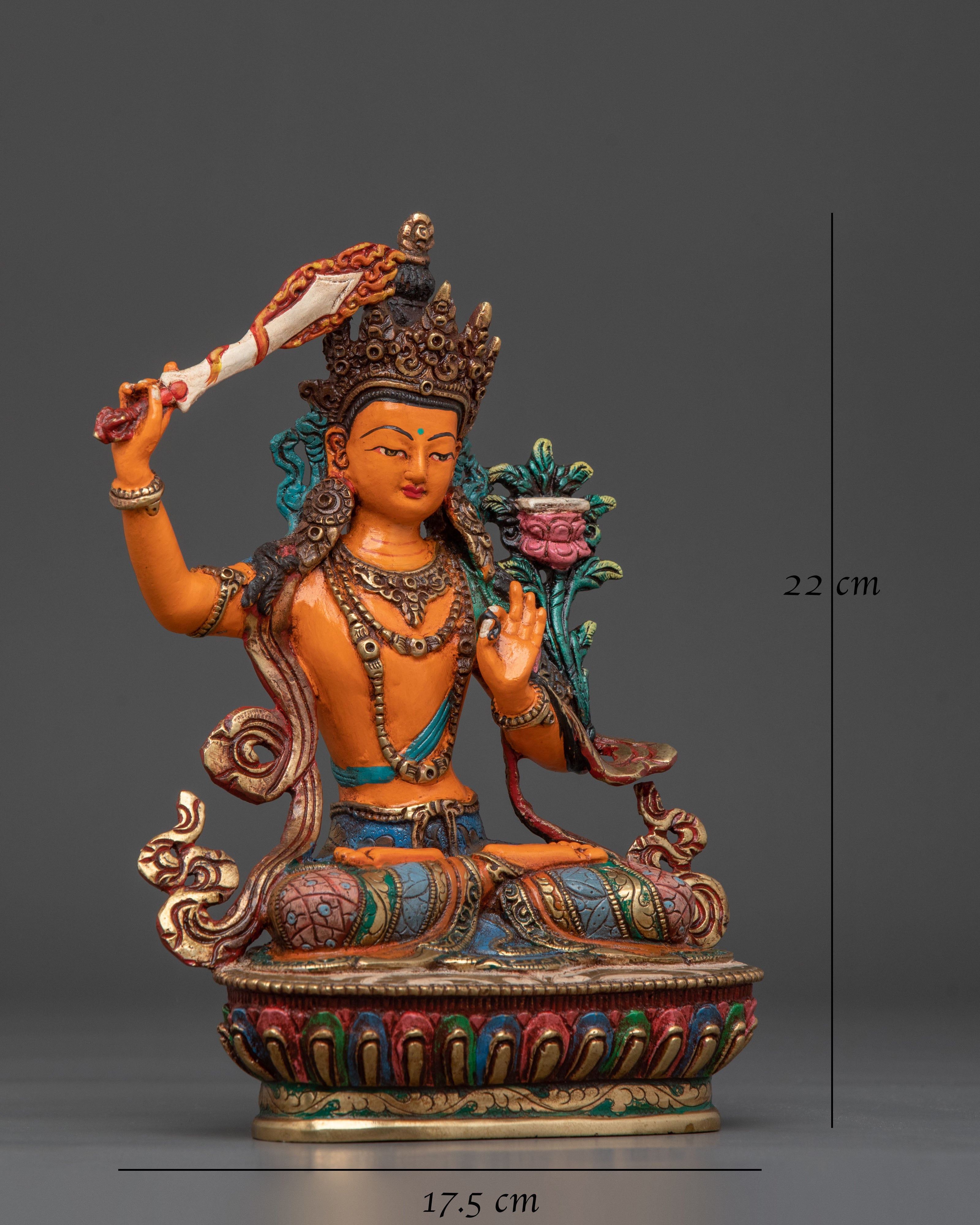 Majestic Manjushree Figurine | Bodhisattva of Supreme Wisdom