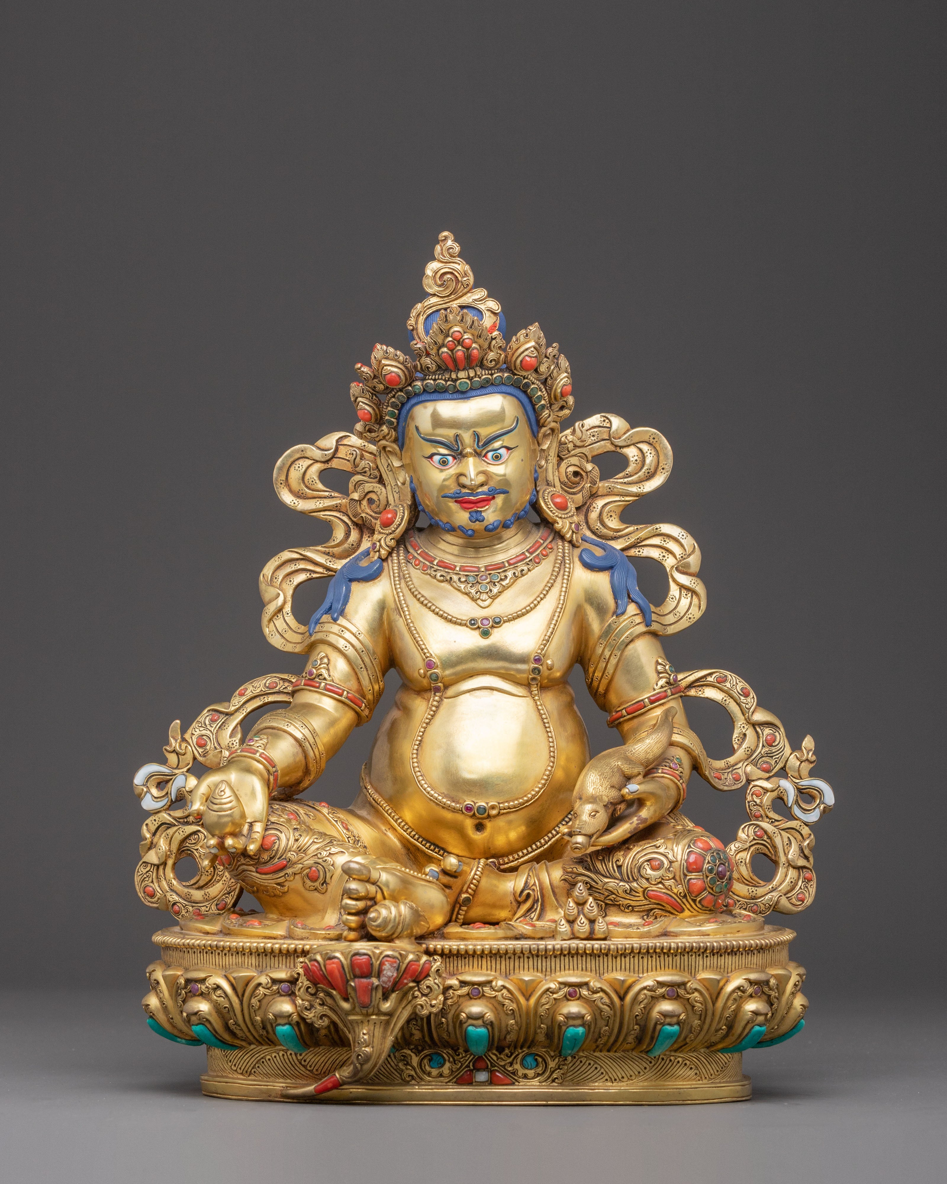Statue of Dzambhala, Buddhist Wealth Deity 