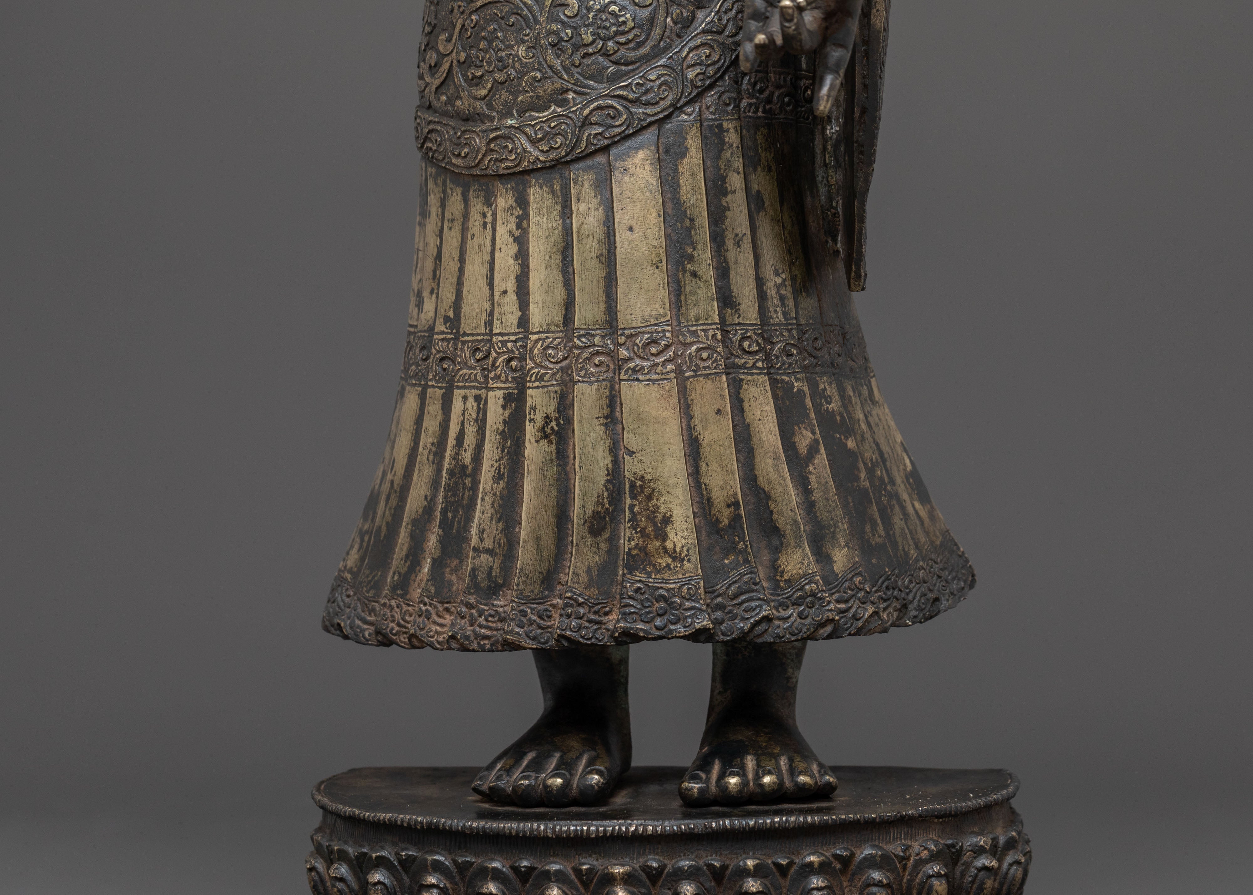 Dipankara Buddha Blessing Statue for Decor