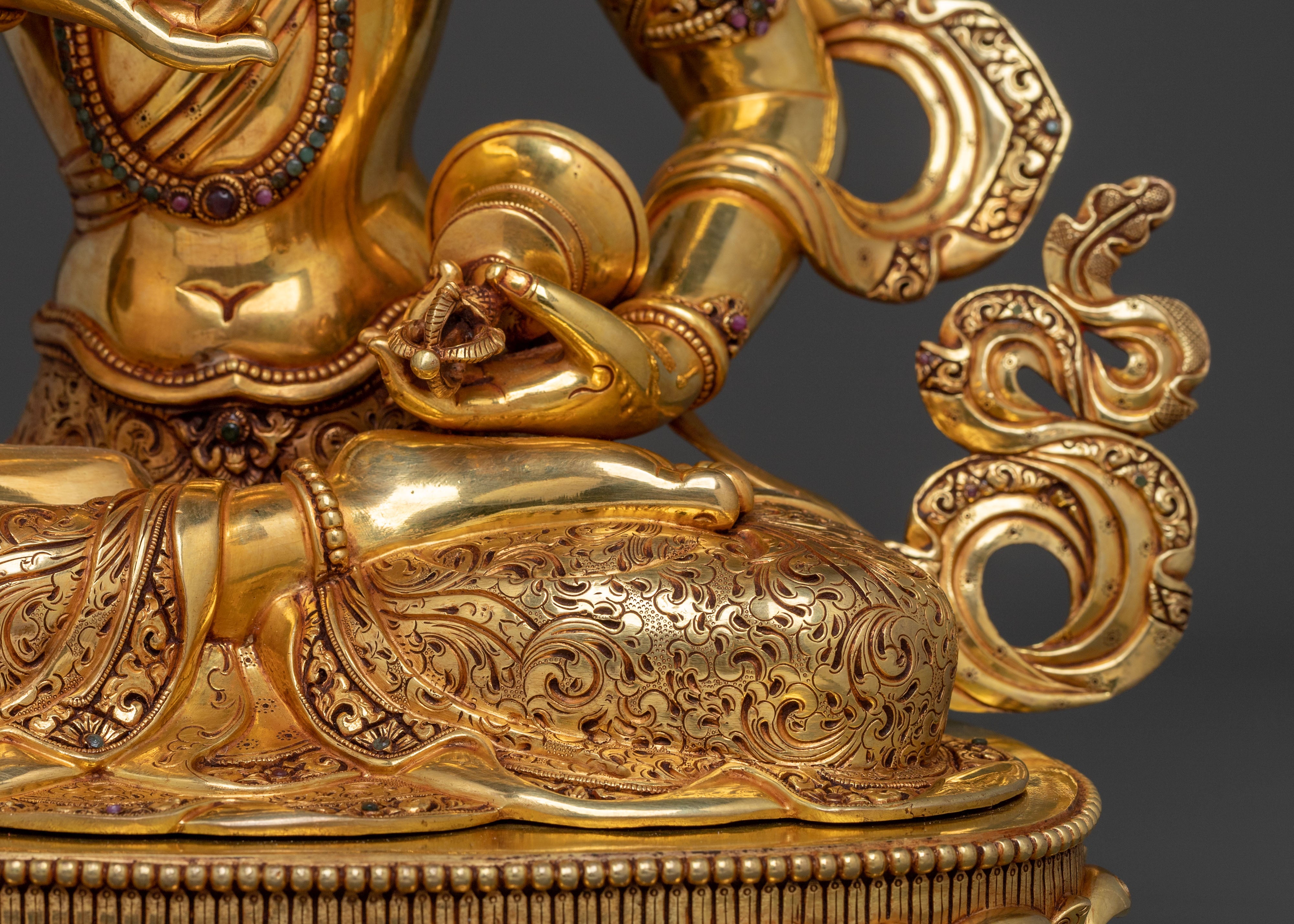 Vajrasattva Peaceful Statue | 24K Gold Gilding